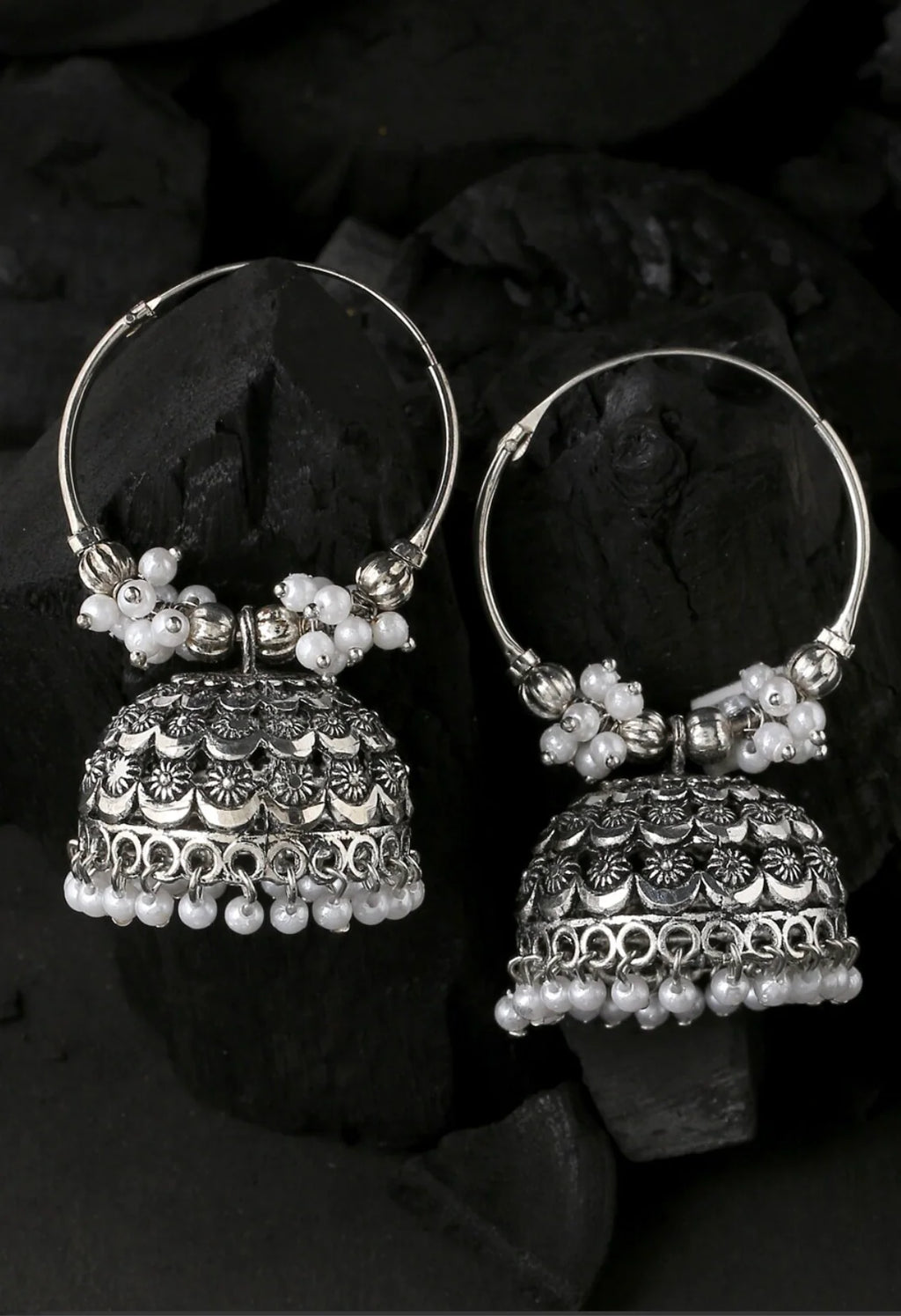 White three piece kurta set earrings and hand bag combo (C3)