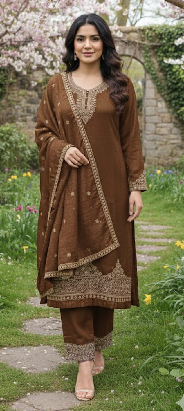 Mouse colour chinon fabric partwear suit (Z0572)