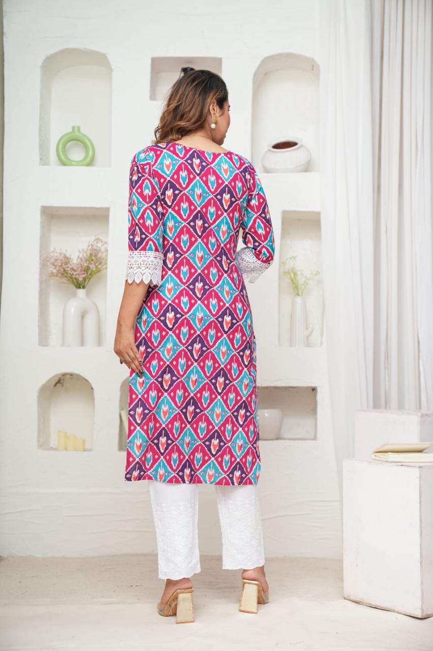 pink coloured Suit  vibrant shade 3 piece kurta set  (Z052)
