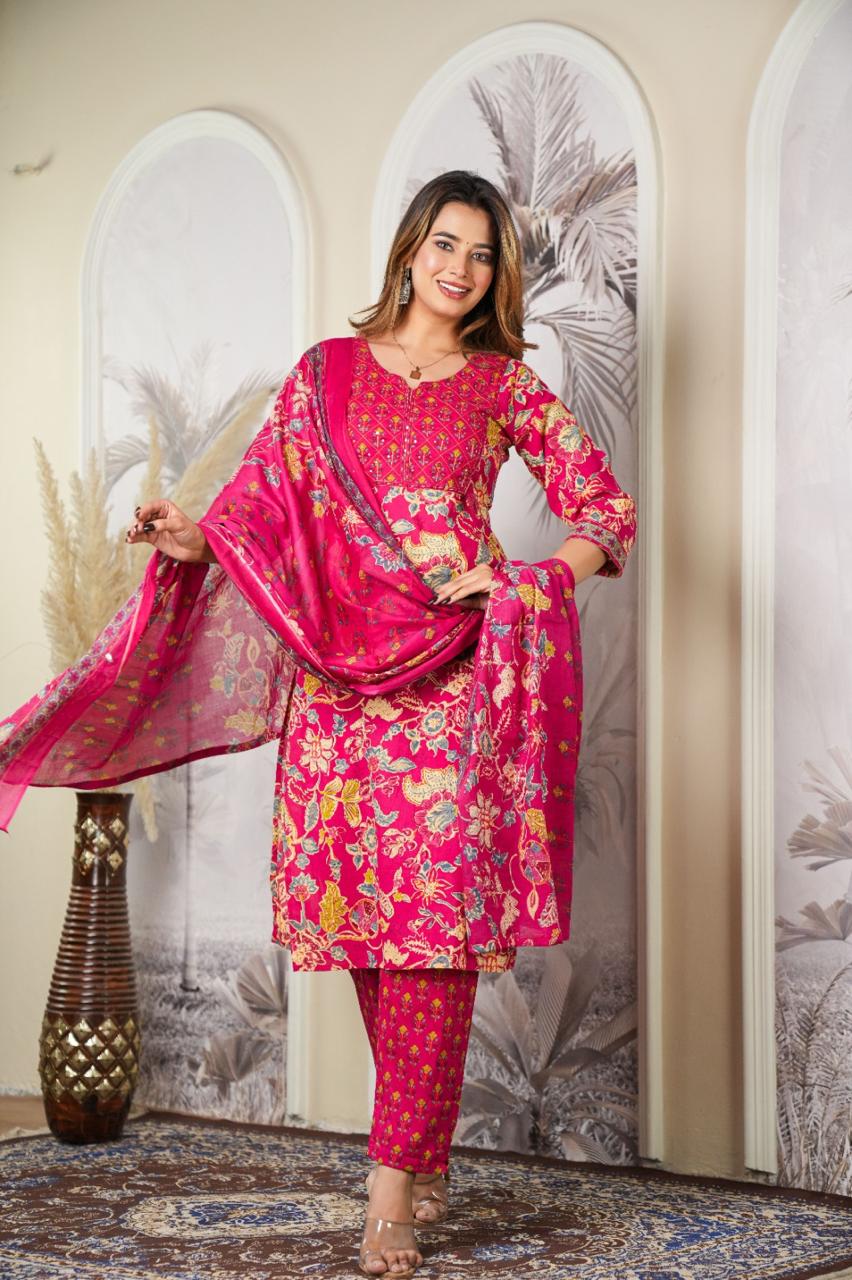 Pink 3 piece Kurta Set(Z0148)