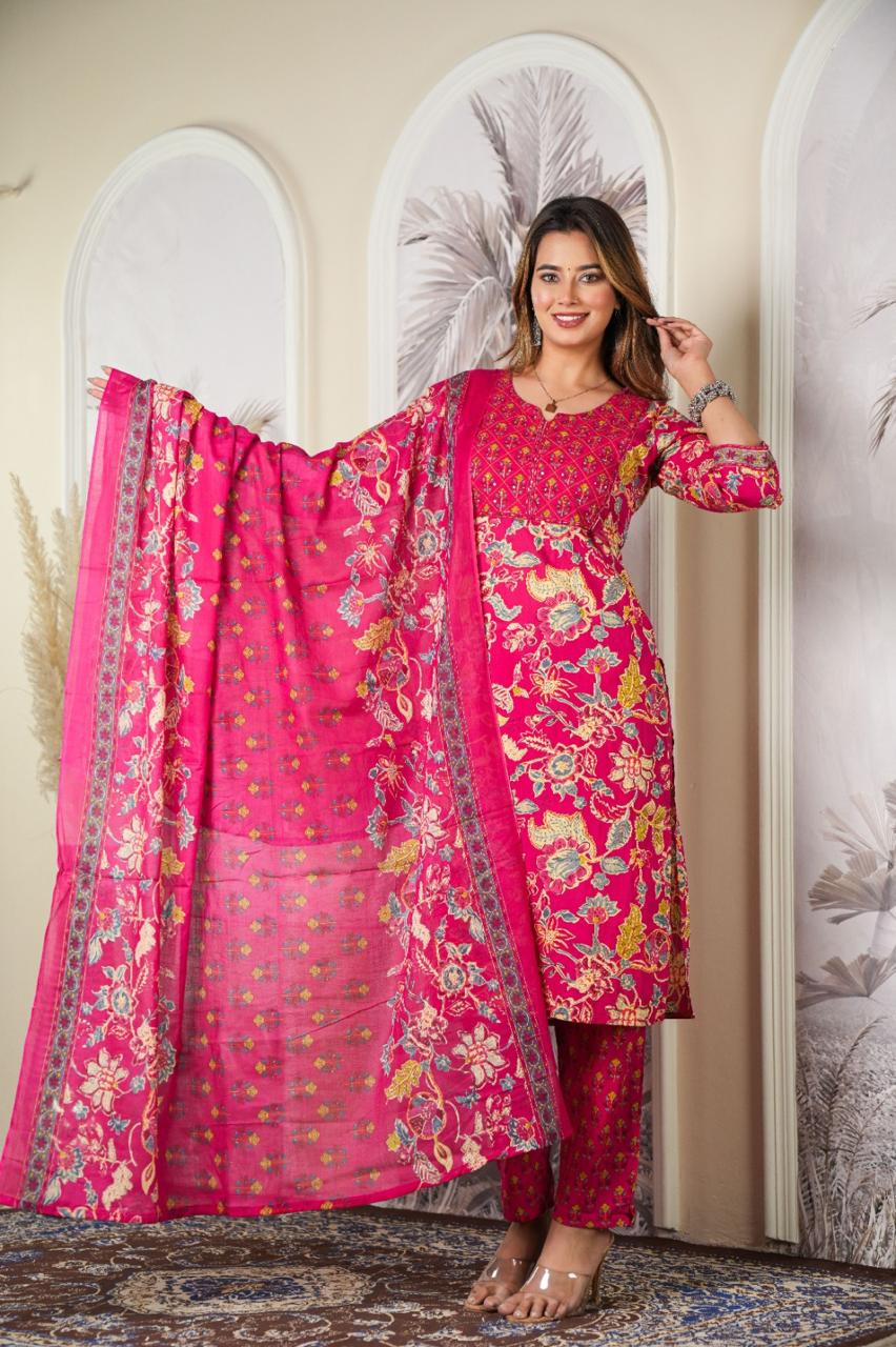Pink 3 piece Kurta Set(Z0148)