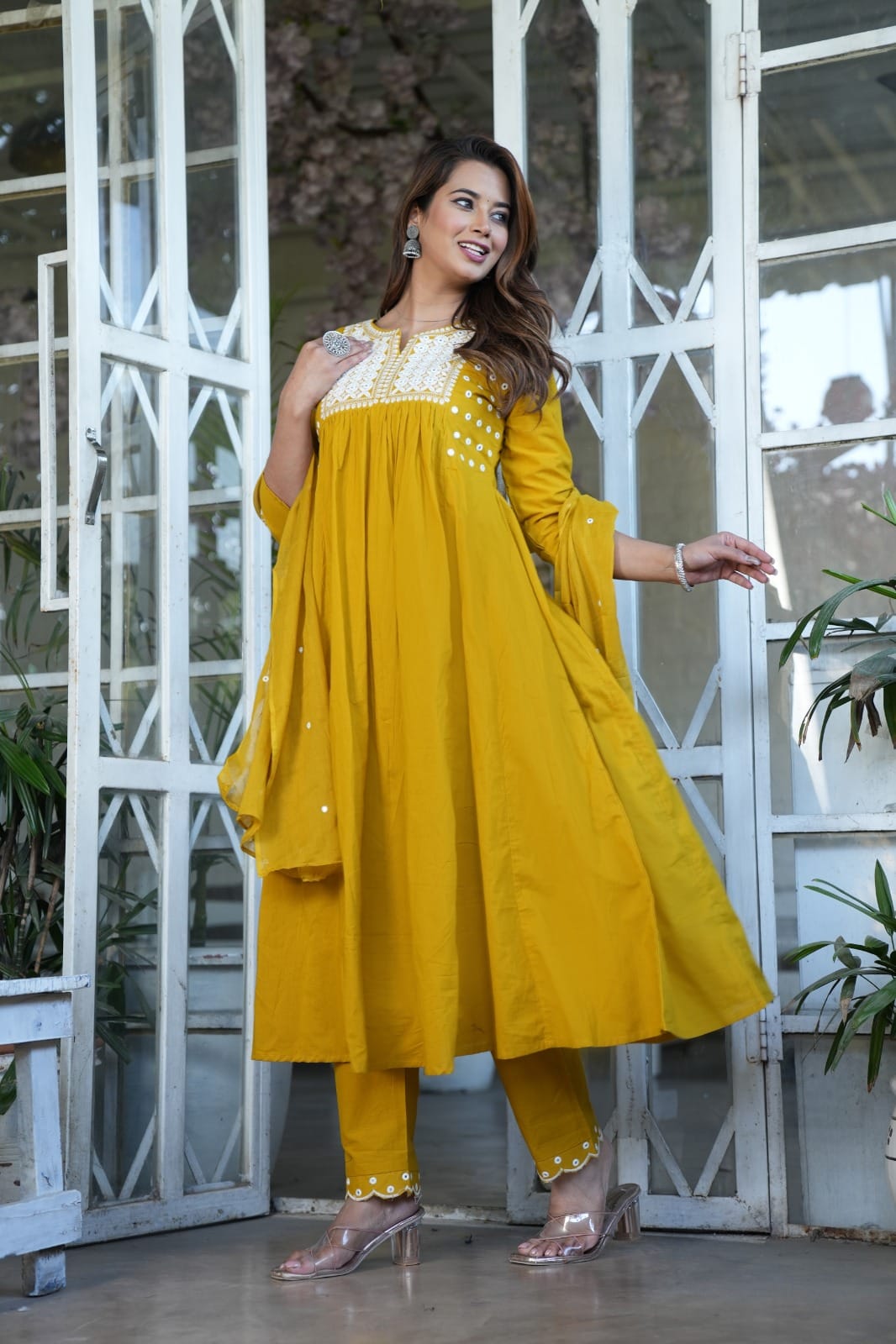 Yellow 3 piece beautiful Kurta Set (Z0151)