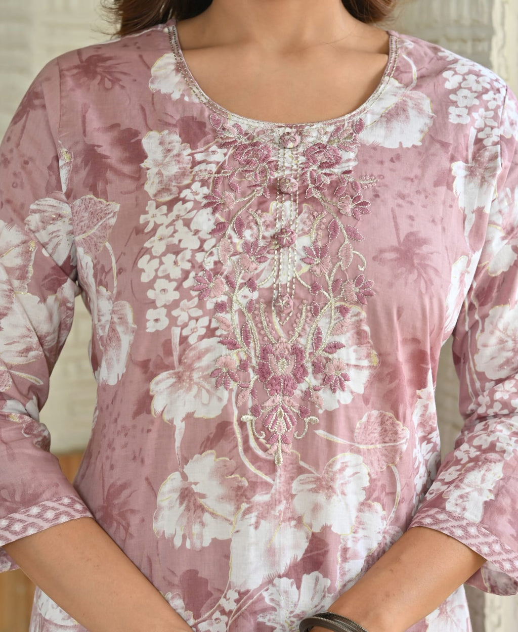 Rosy Pink Colour  3 Piece Kurta Set  (Z0173)