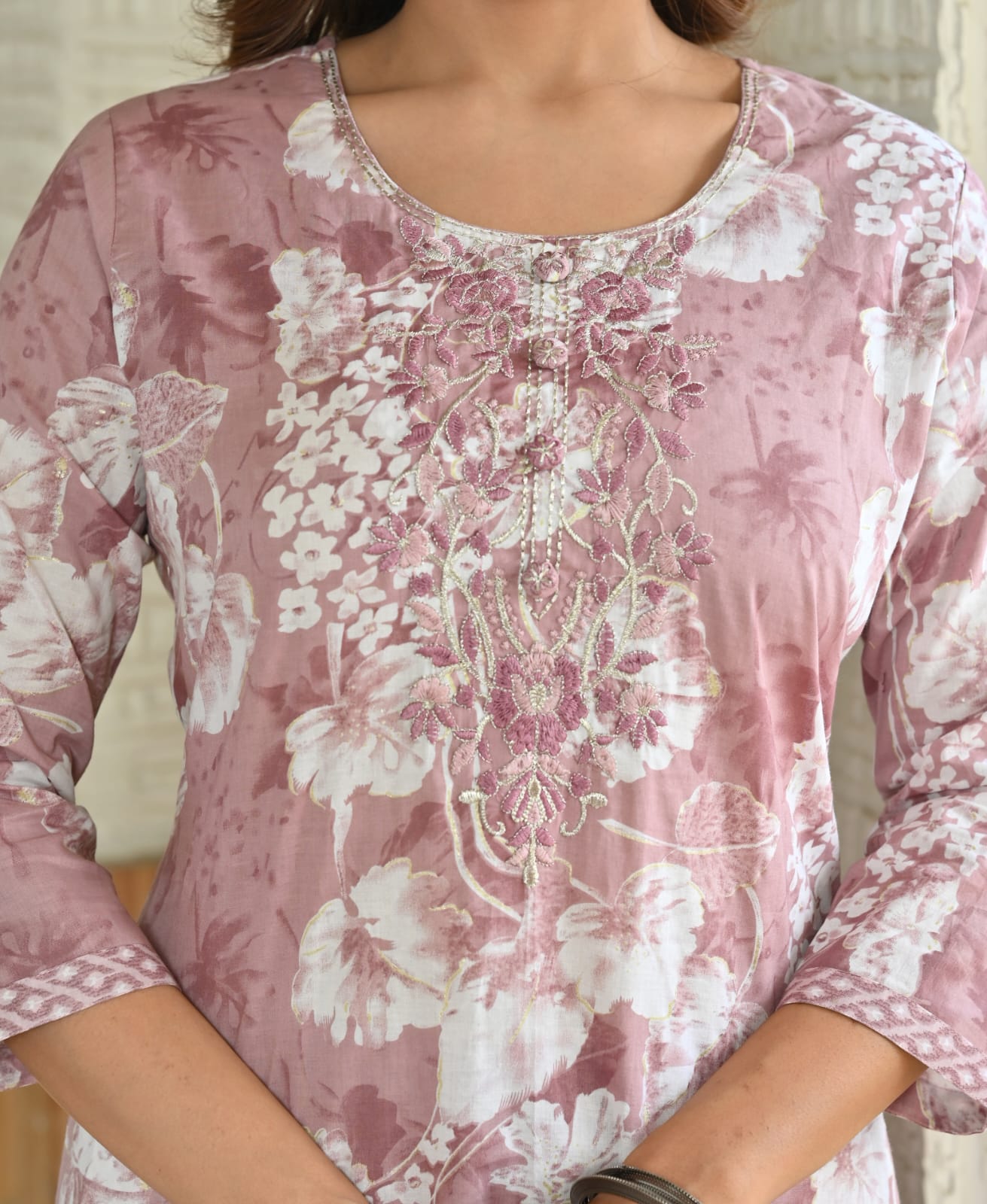 Rosy Pink Colour  3 Piece Kurta Set  (Z0173)