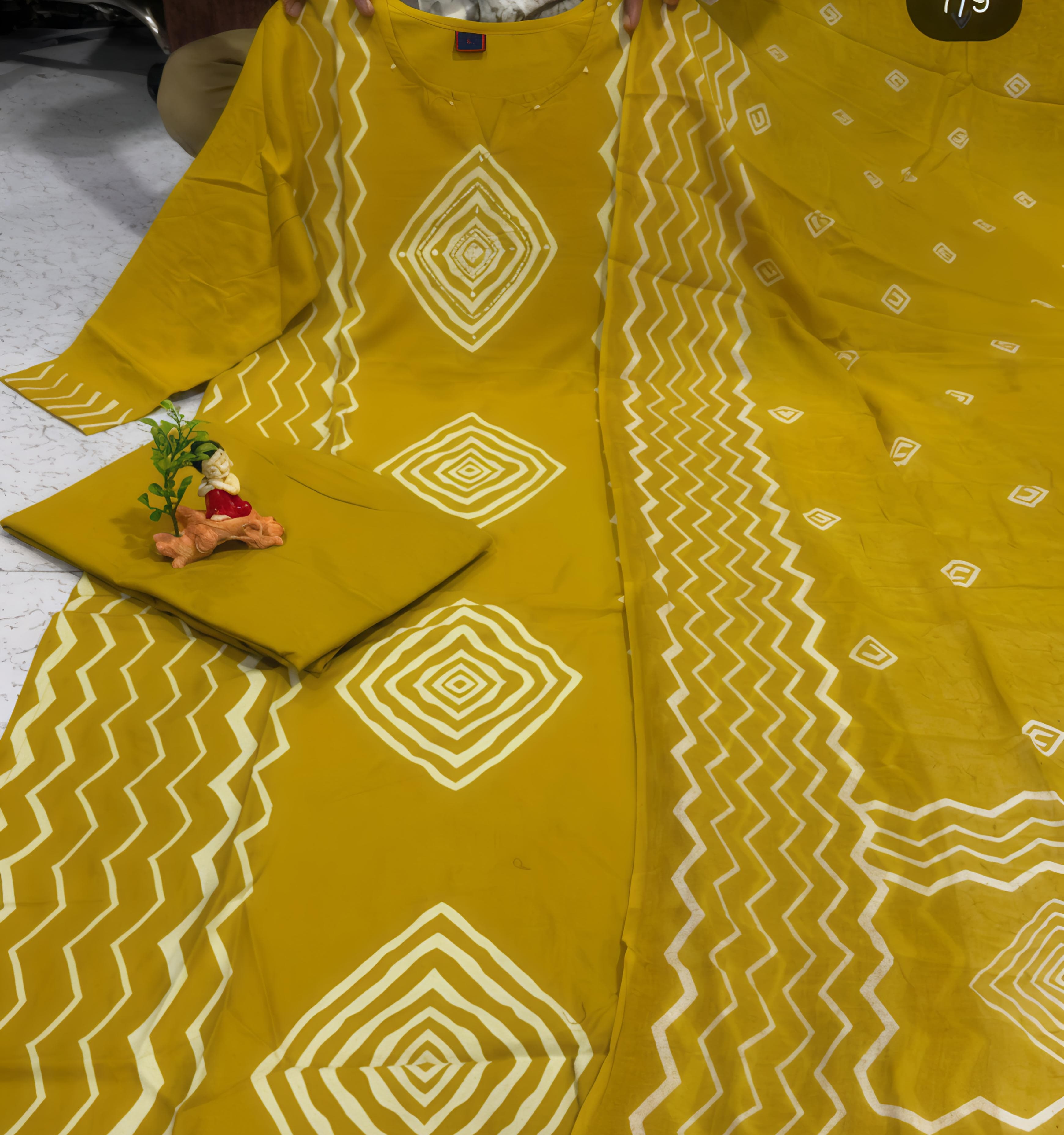 Yellow colour beautiful 3 piece kurta suit (Z0185)
