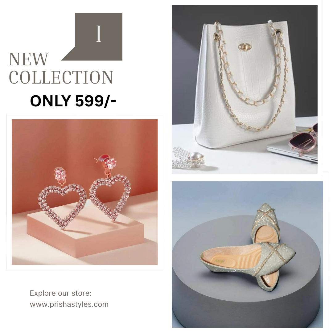 Beautiful Bag, Jutti, Beautiful Earing COMBO OFFER ONLY 599/-  (C2)