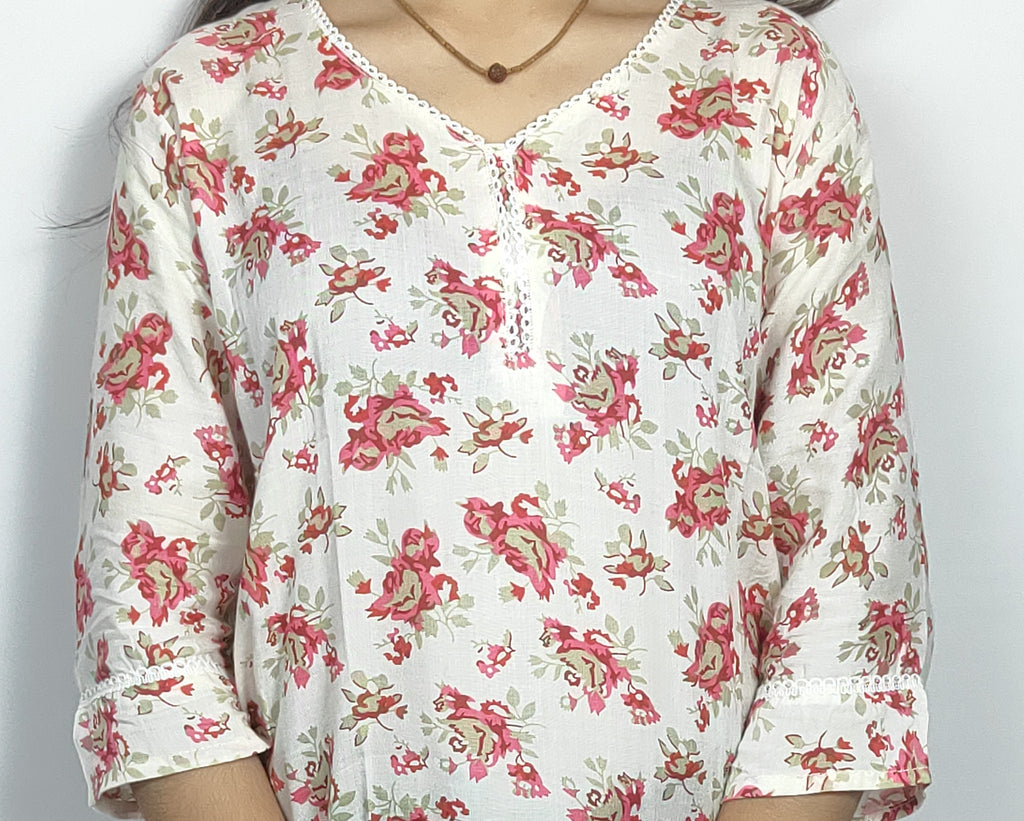 Abstract Printed Cotton Kurti Stylish & Breezy Daily Wear Collection