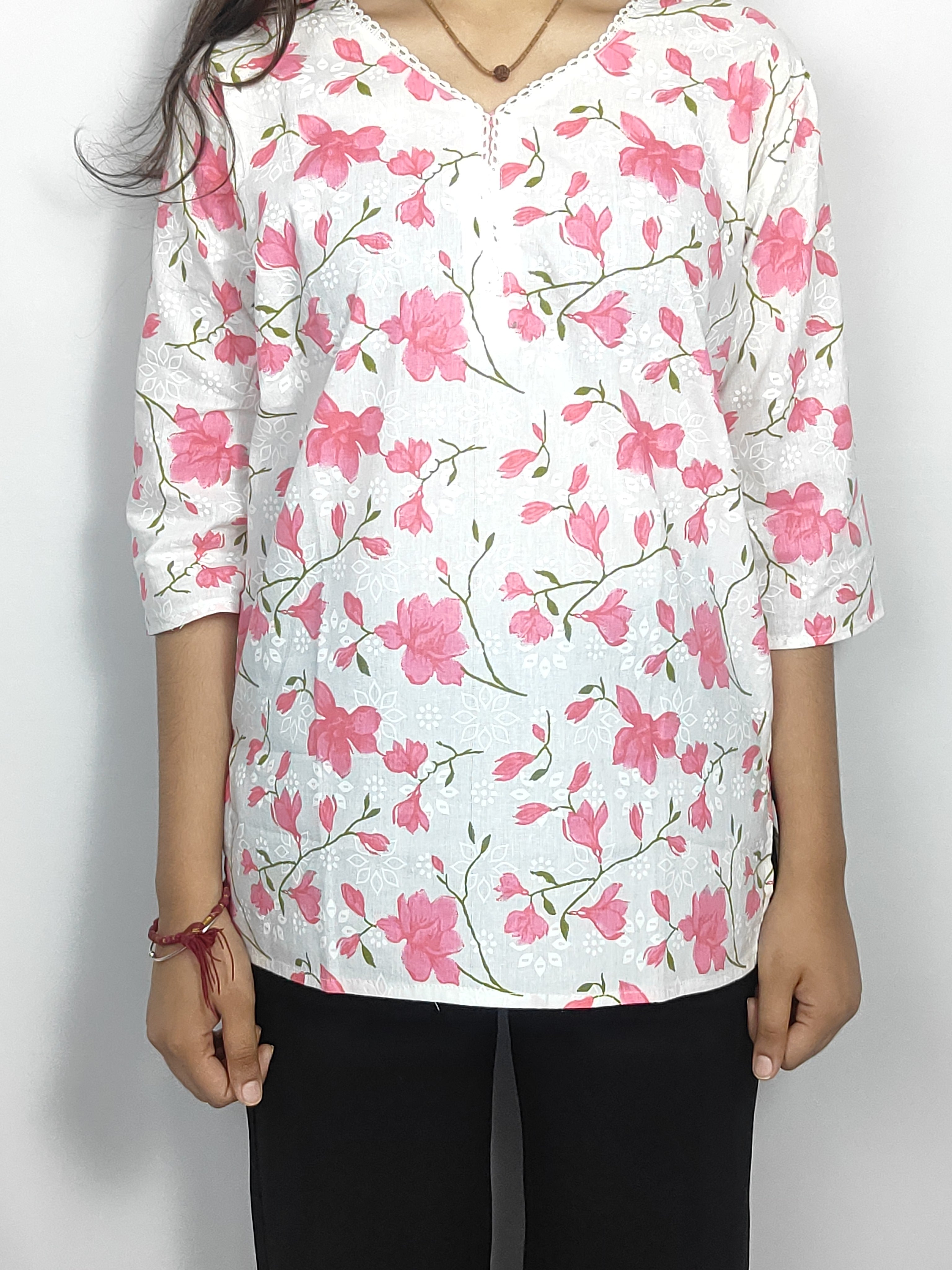 Abstract Printed Cotton Kurti Stylish & Breezy Daily Wear Collection