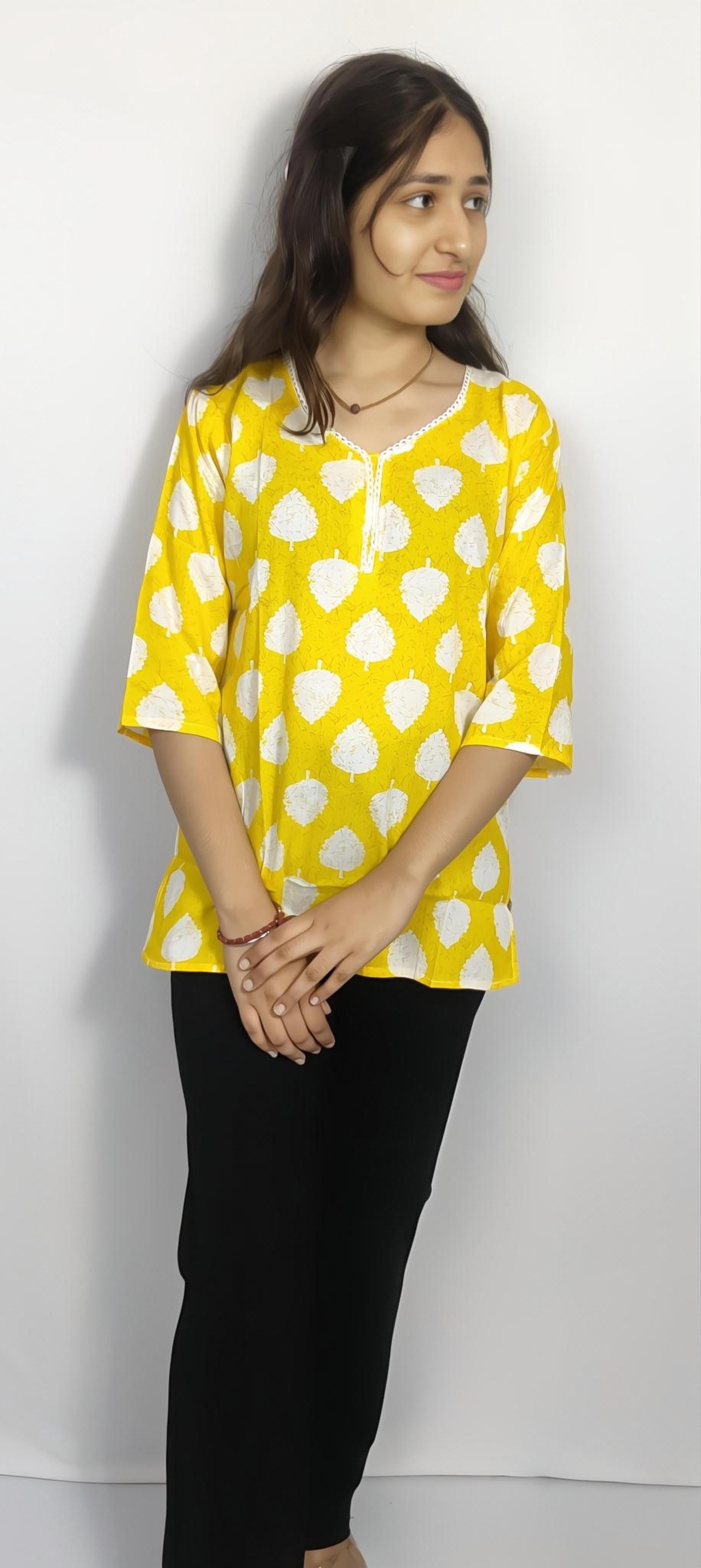 Abstract Printed Cotton Kurti Stylish & Breezy Daily Wear Collection