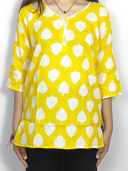 Abstract Printed Cotton Kurti Stylish & Breezy Daily Wear Collection