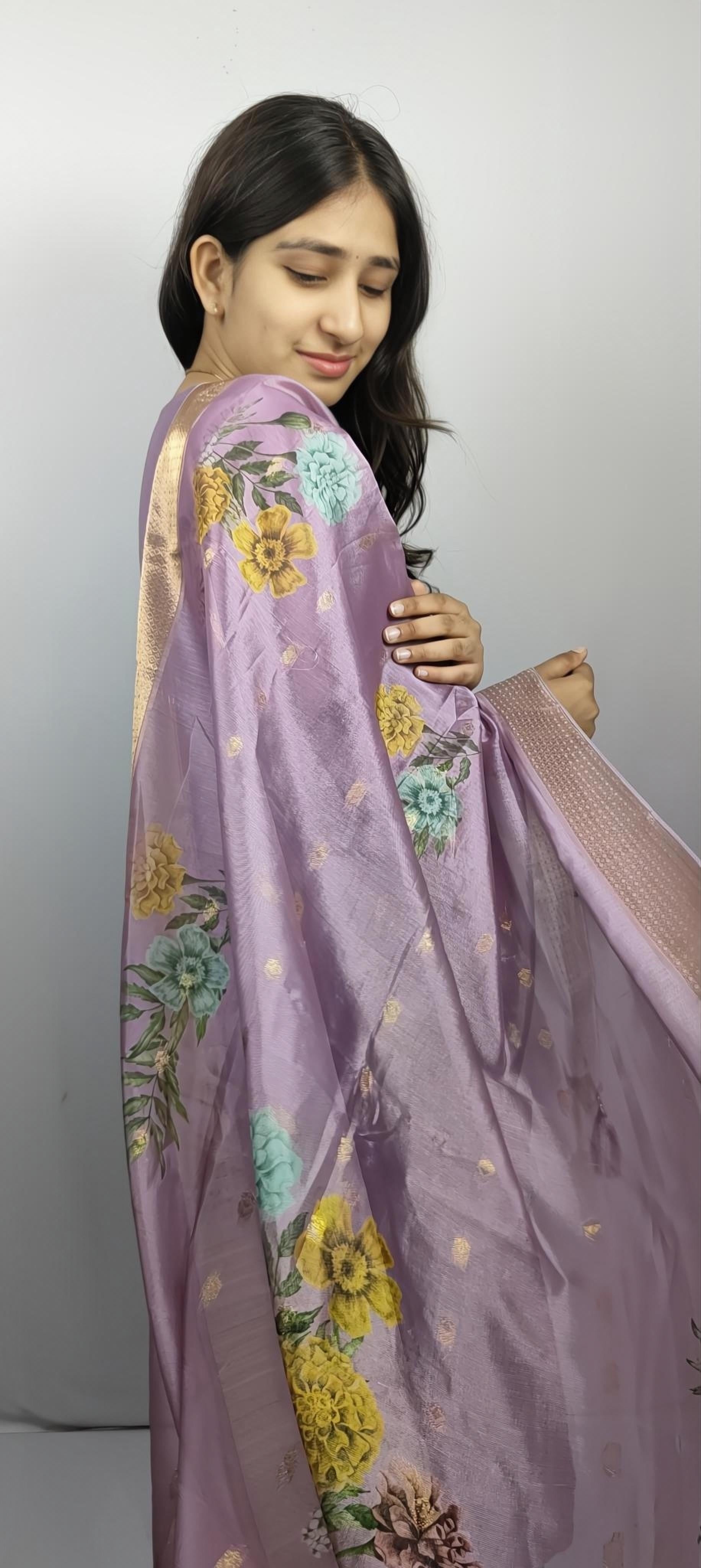 Purple Colour 3 piece Kurta Set (Z0121)