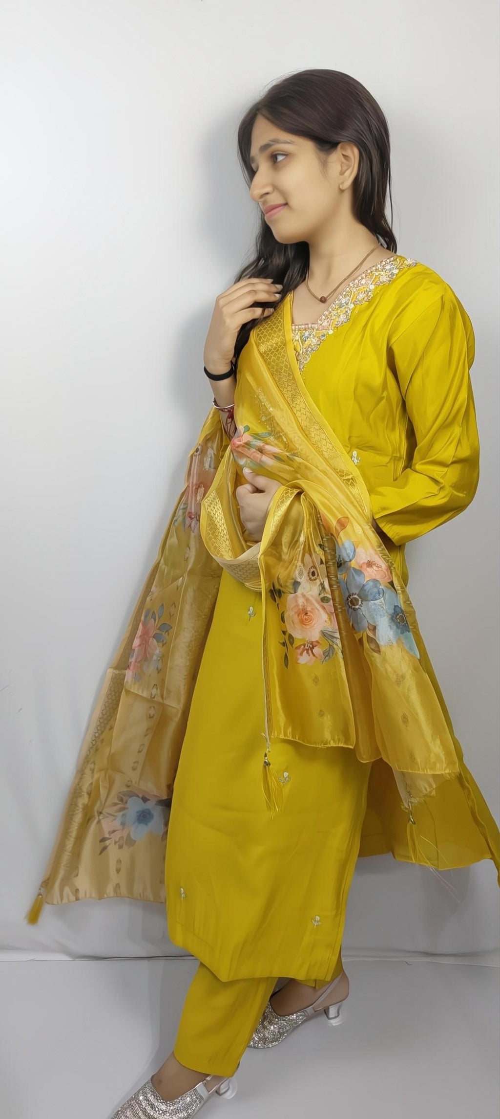 Yellow 3 piece Kurta Set (Z0122)