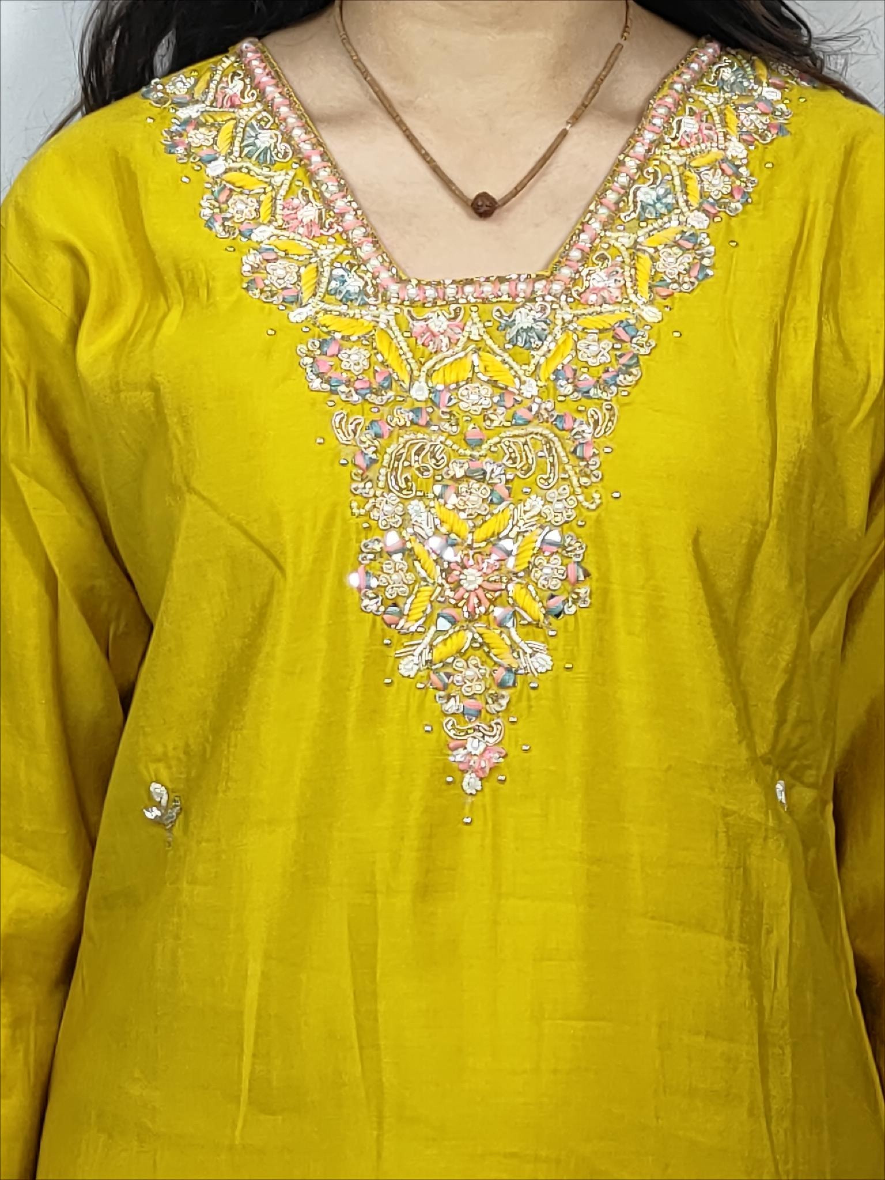 Yellow 3 piece Kurta Set (Z0122)