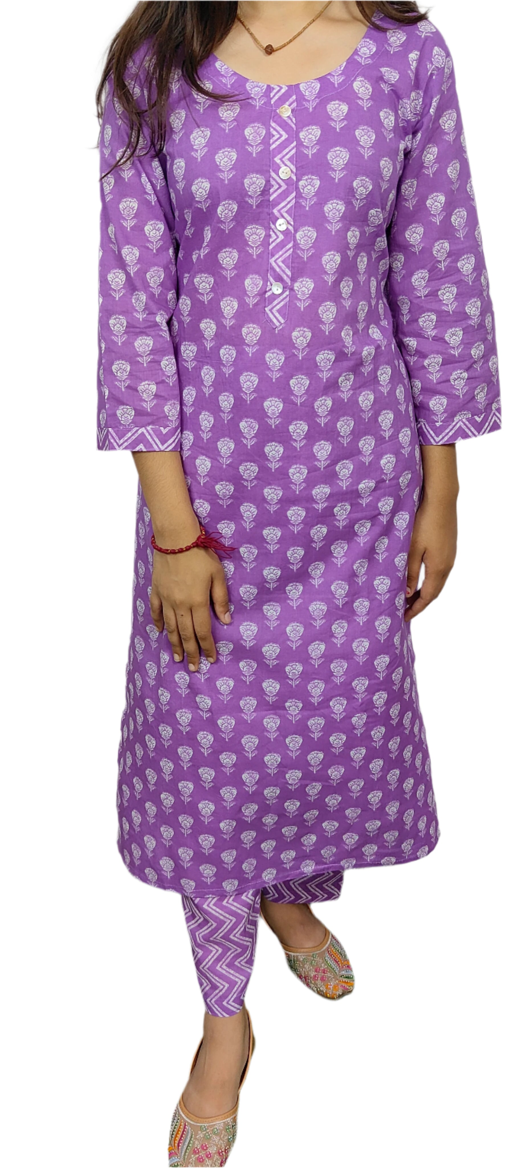 Purple  kurti Set (Z049)