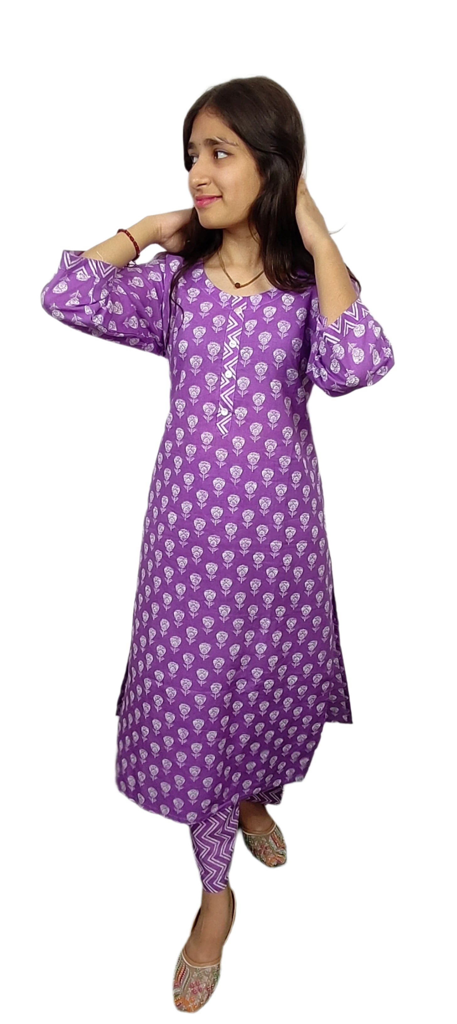 Purple kurta Set (Z058)