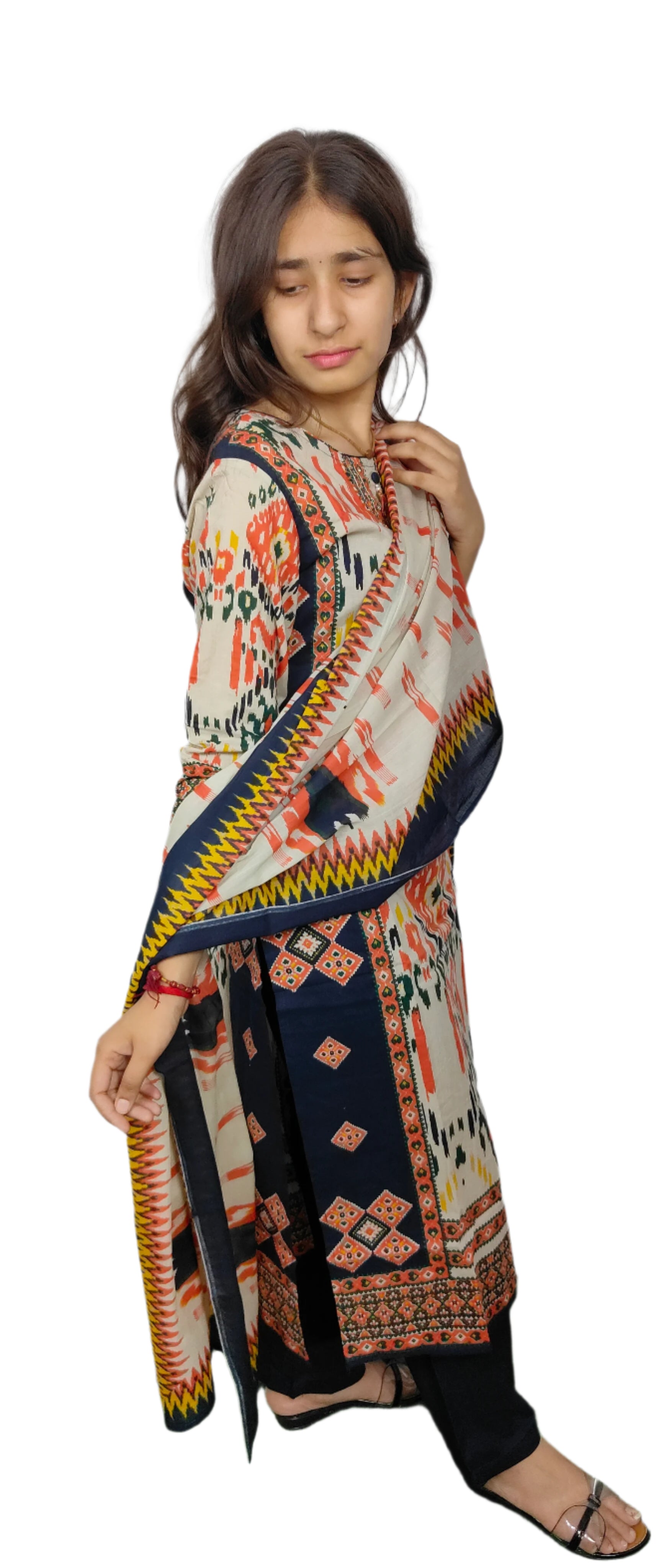 Traditional Printed Kurta Outfit (Z053)