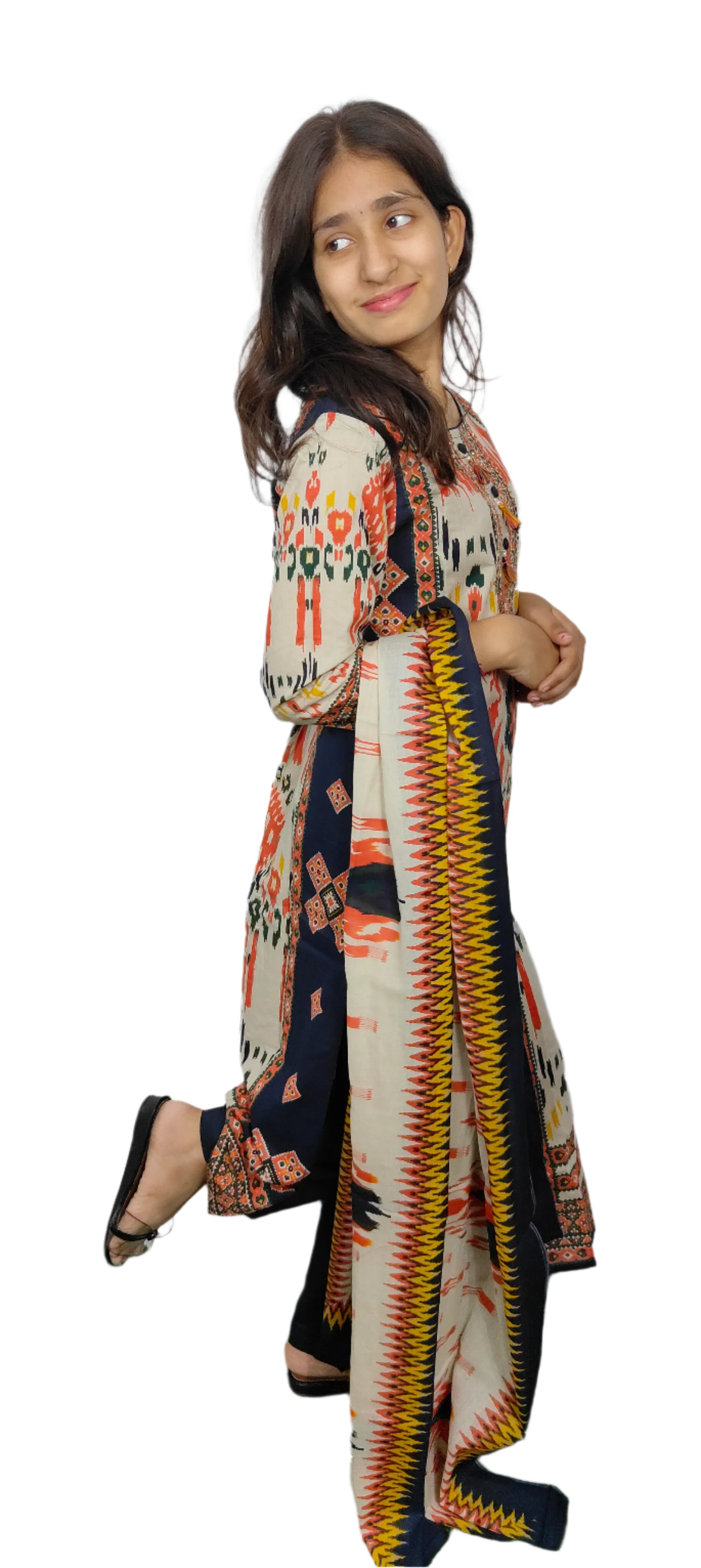 Traditional Printed Kurta Outfit (Z053)
