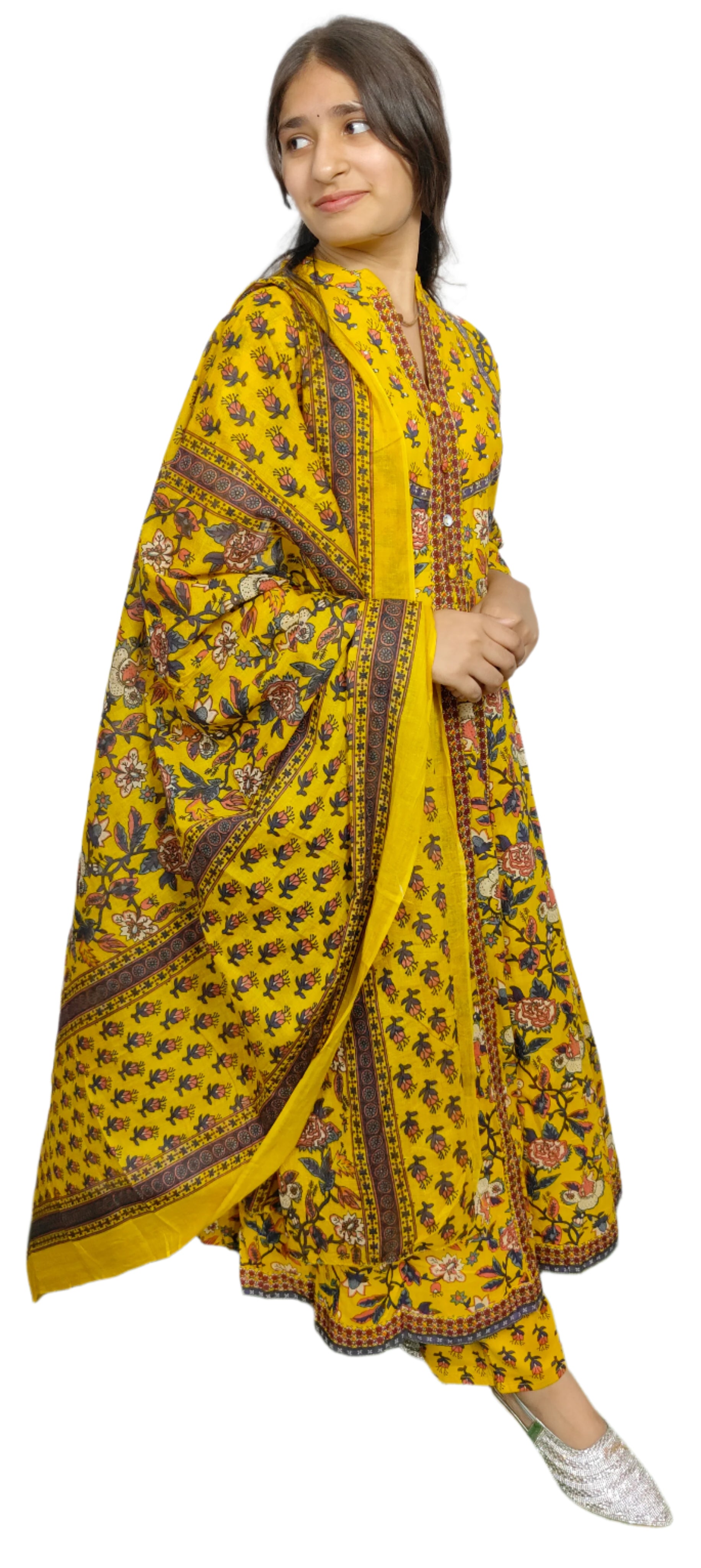 Yellow 3 piece  kurta Set (Z062)