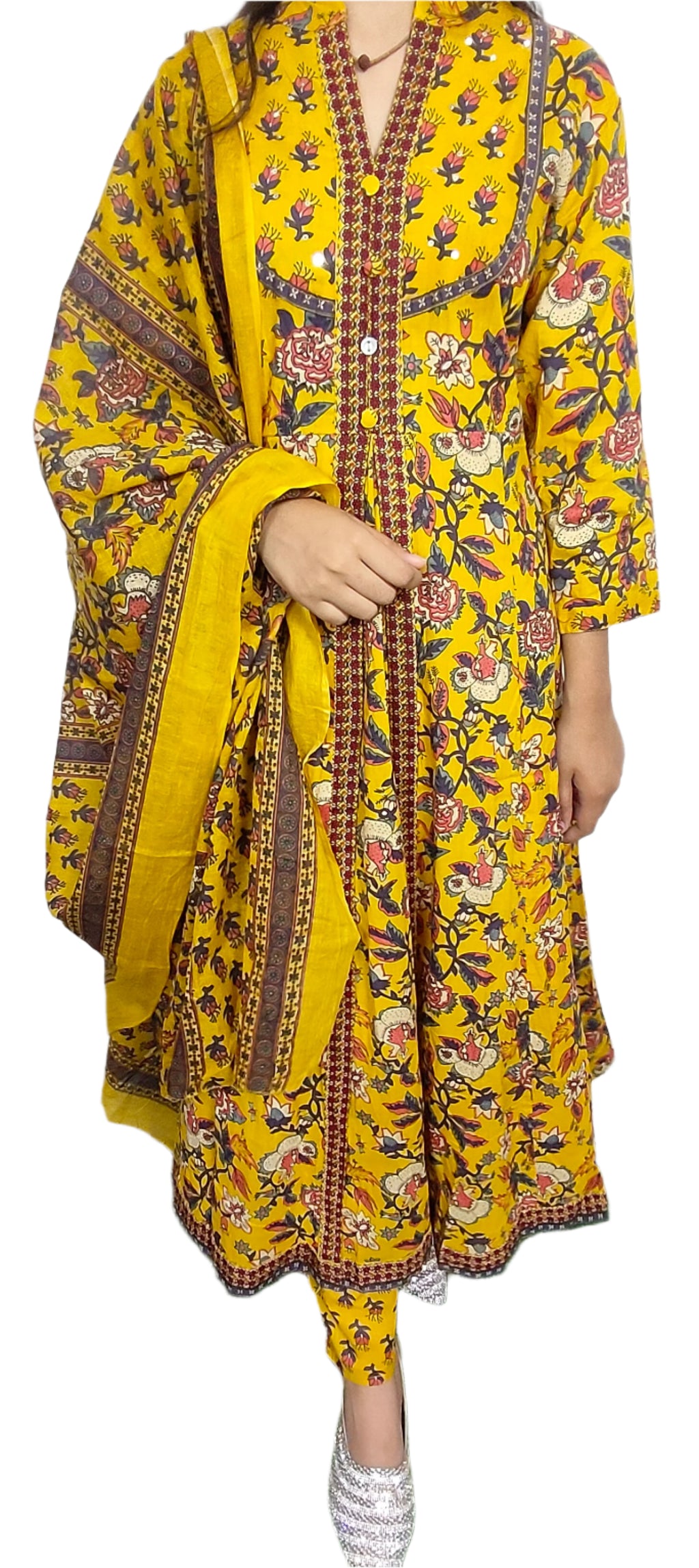 Yellow 3 piece  kurta Set (Z062)