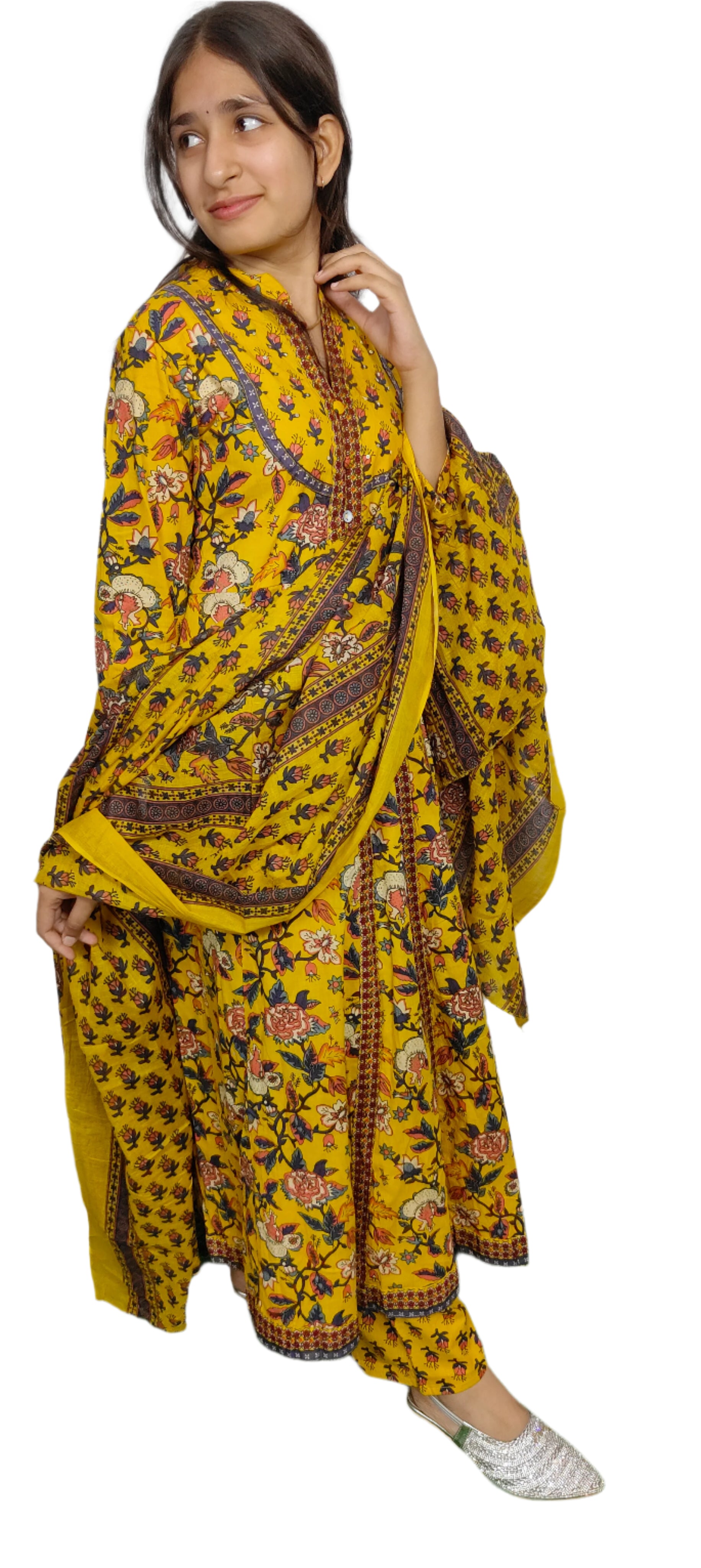 Yellow 3 piece  kurta Set (Z062)