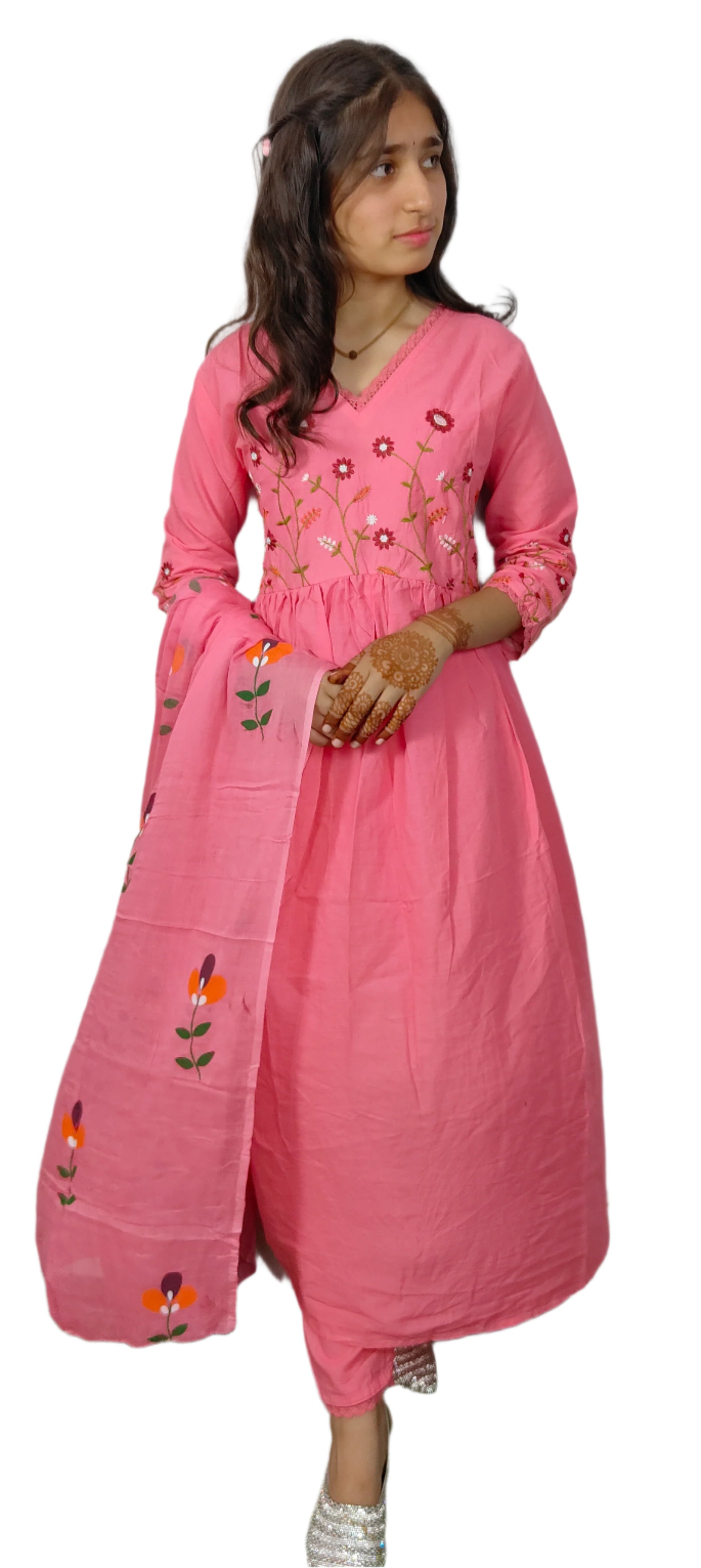 Pink 3 piece Kurta Set (Z067)