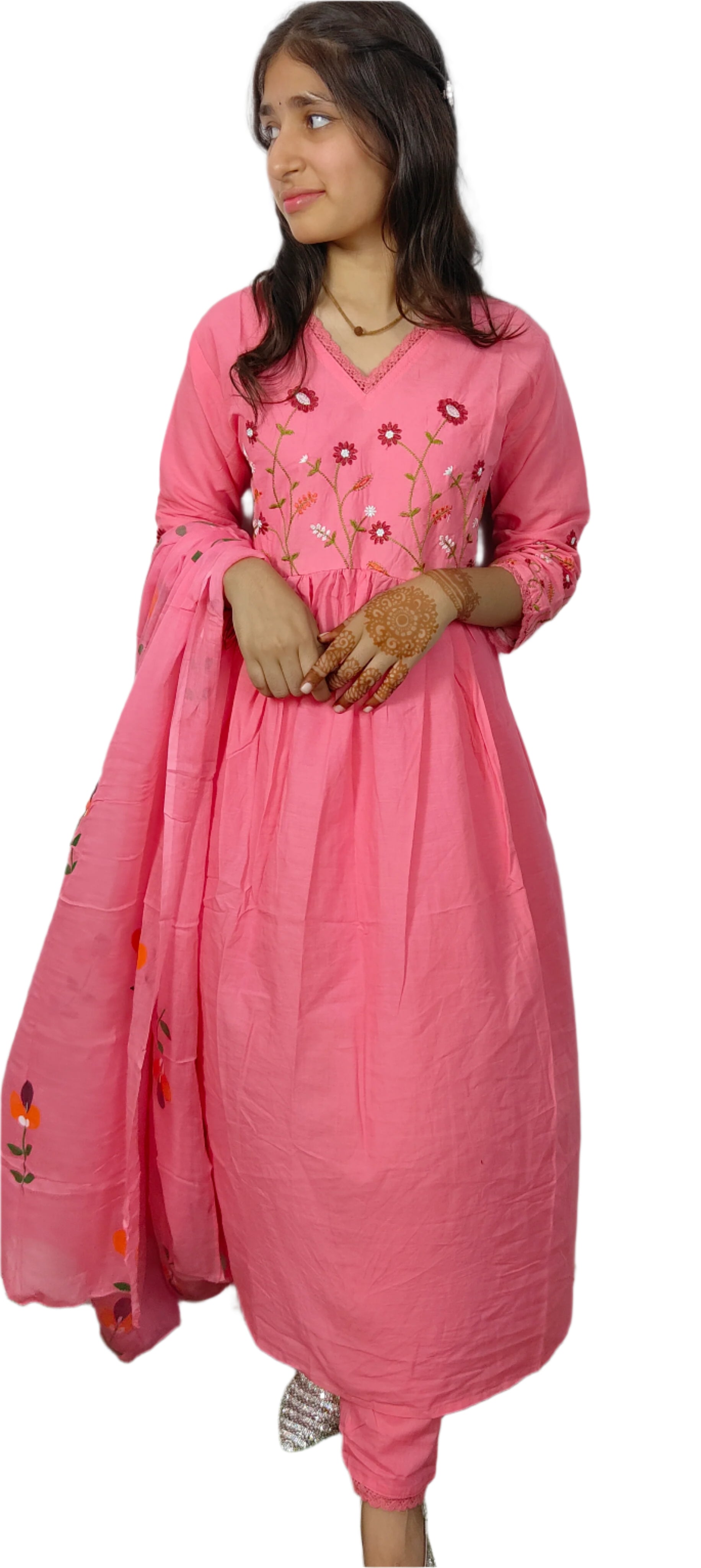 Pink 3 piece Kurta Set (Z067)