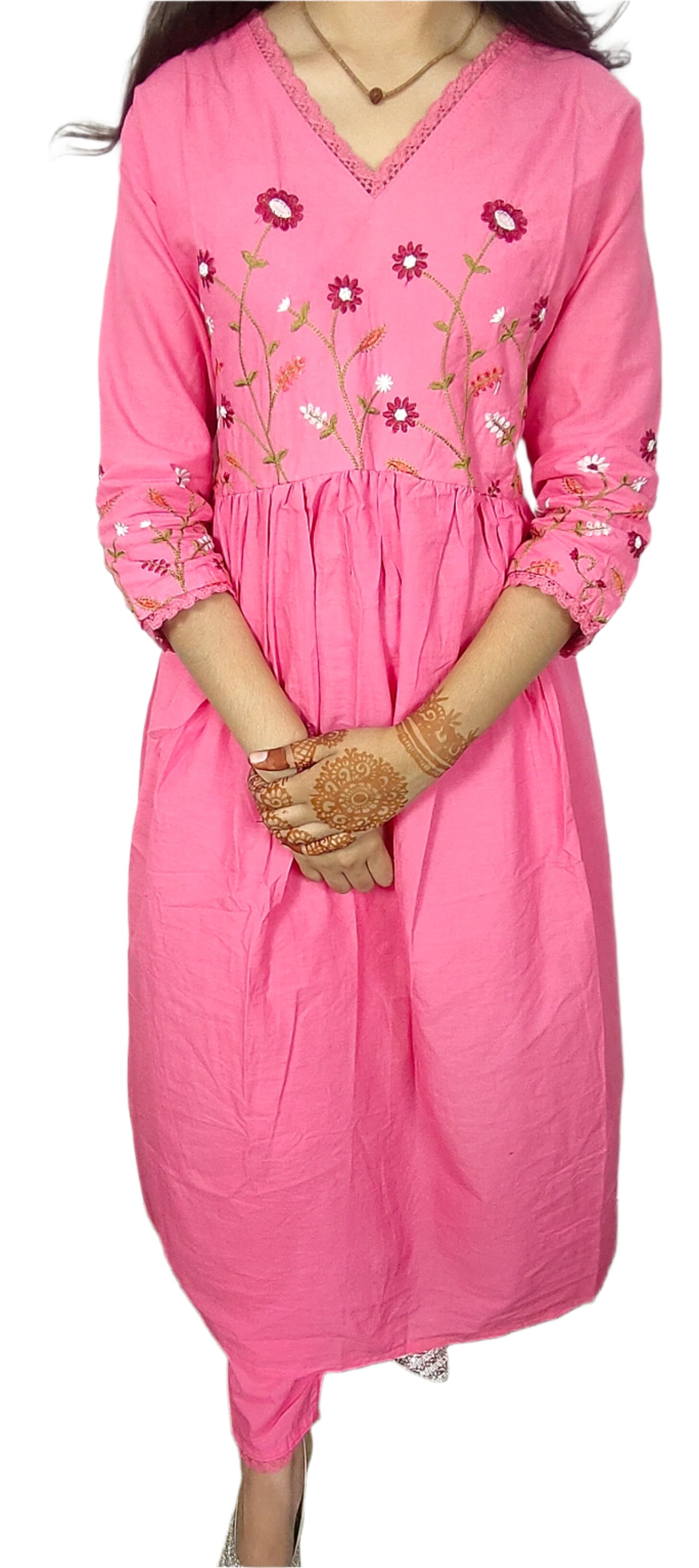 Pink 3 piece Kurta Set (Z067)