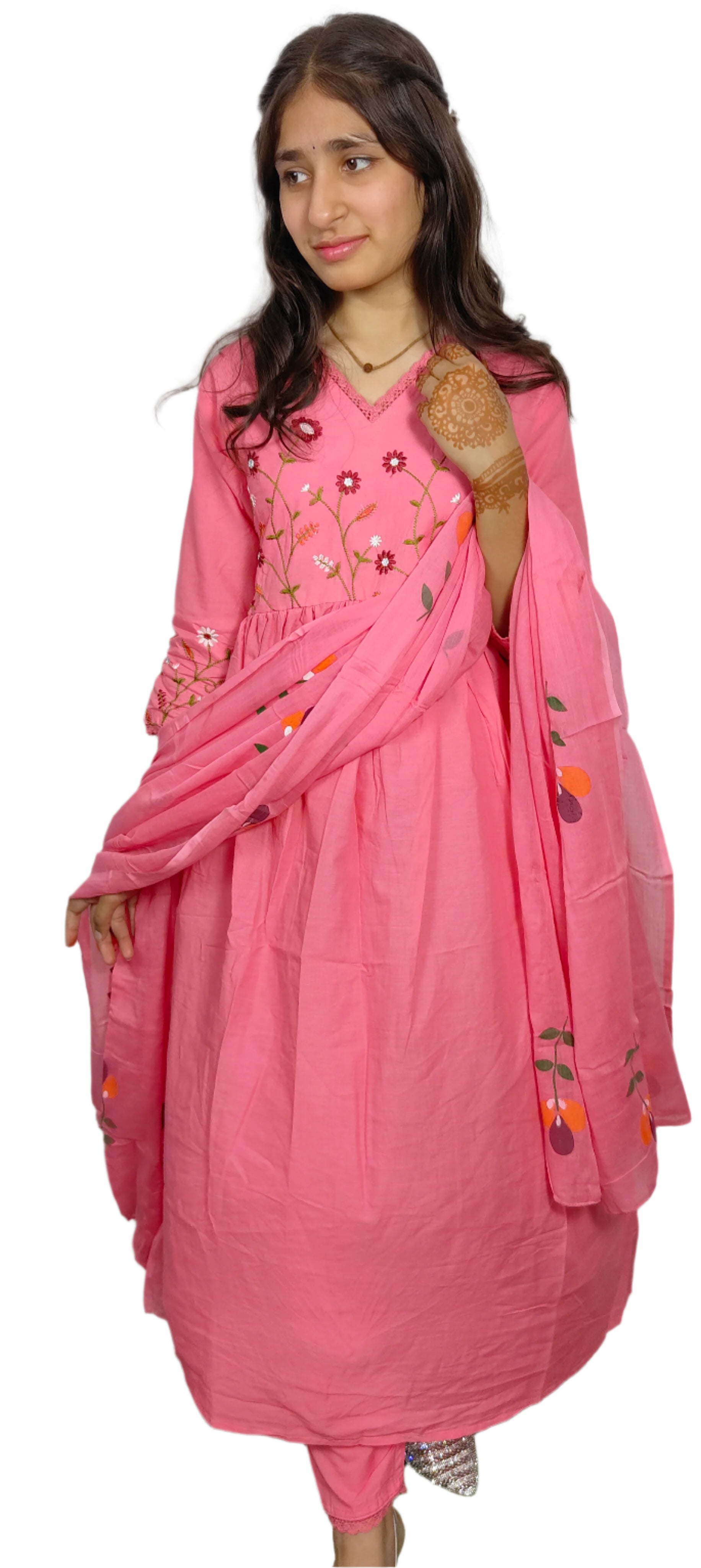Pink 3 piece Kurta Set (Z067)