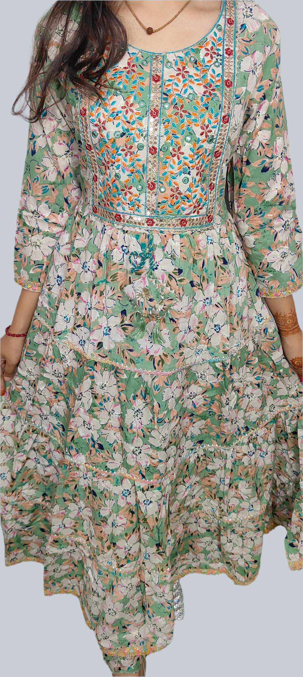 Light Green 3 piece Kurta Set (Z081)