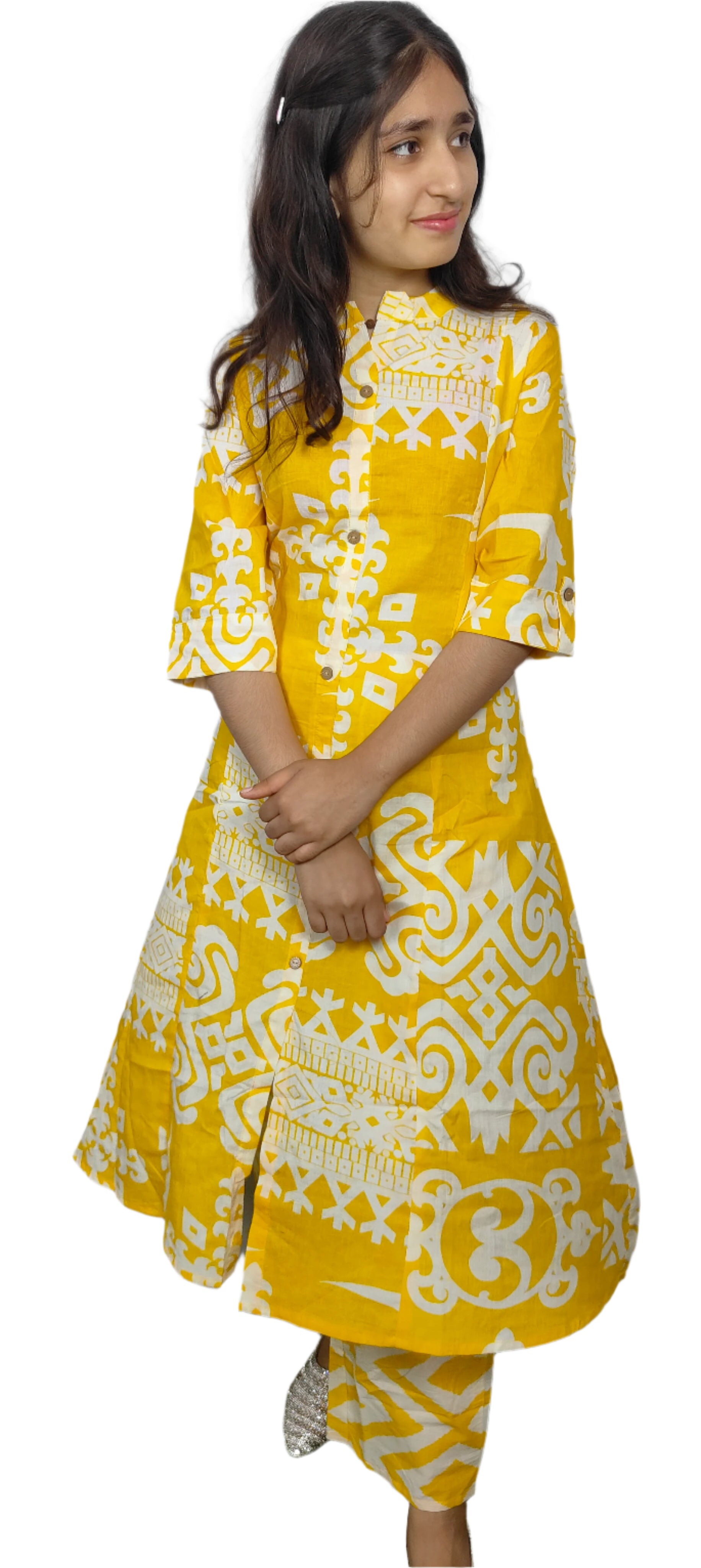 Yellow colour beautiful Co-ord Set (Z099)