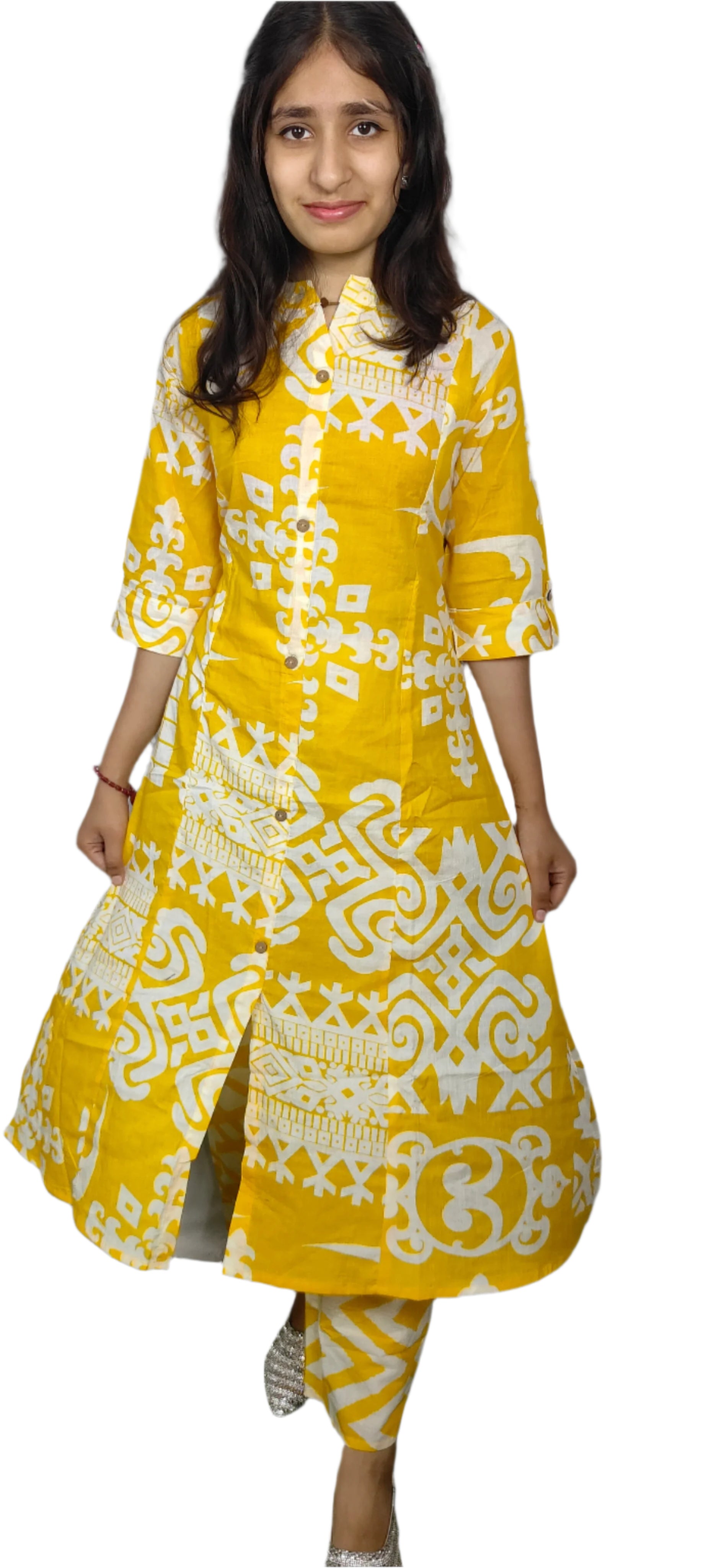 Yellow colour beautiful Co-ord Set (Z099)