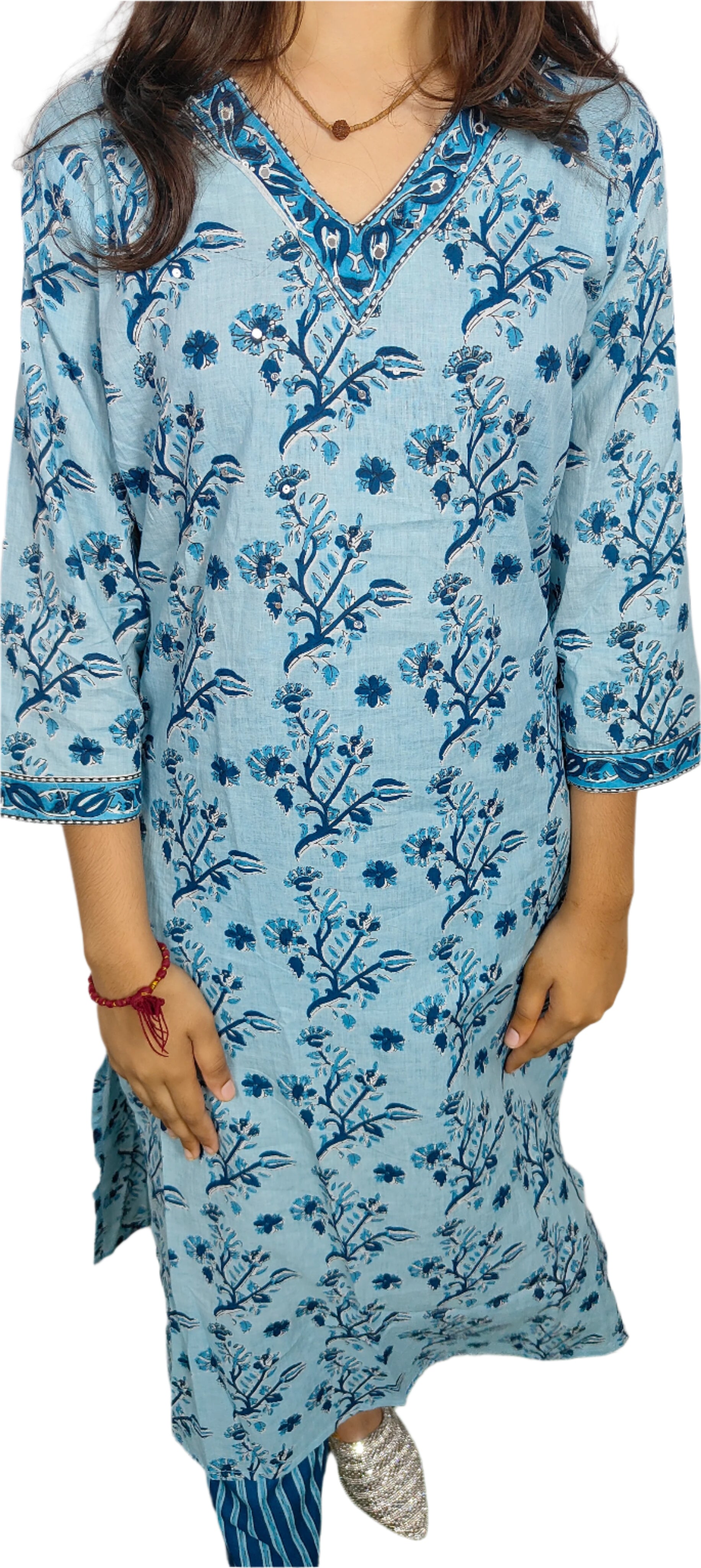 Sky Blue 3 piece Kurta Set (Z0102)