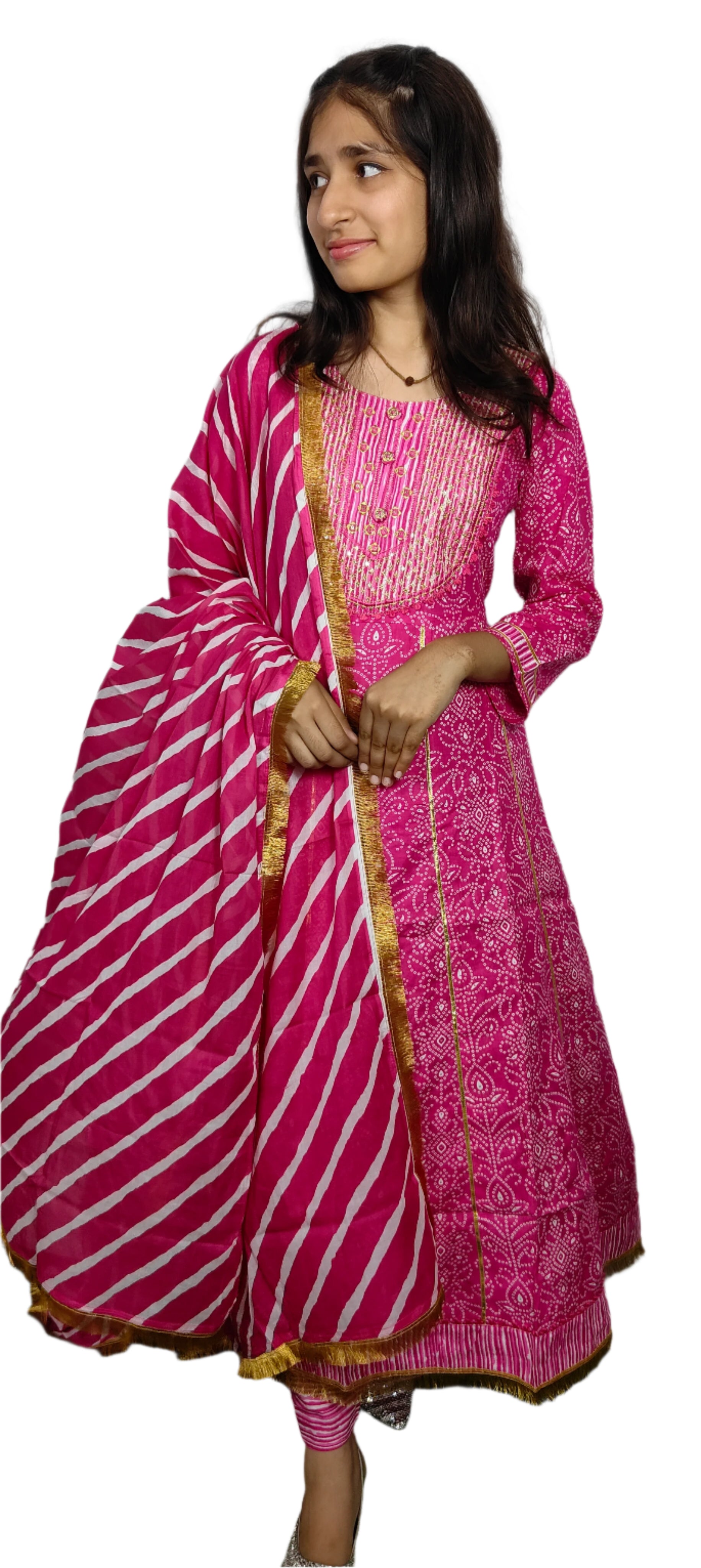 Pink colour 3 piece Kurta Set (Z0103)