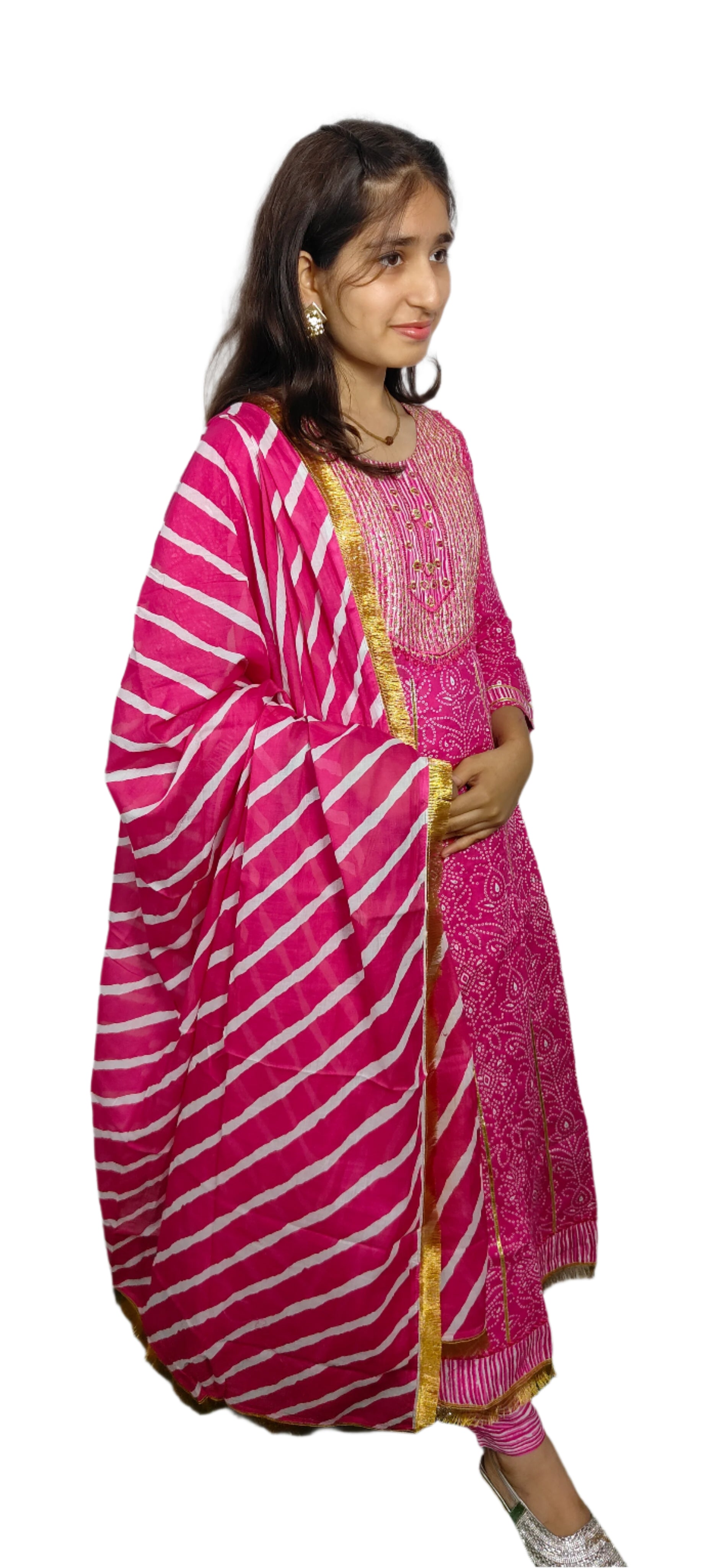 Pink colour 3 piece Kurta Set (Z0103)