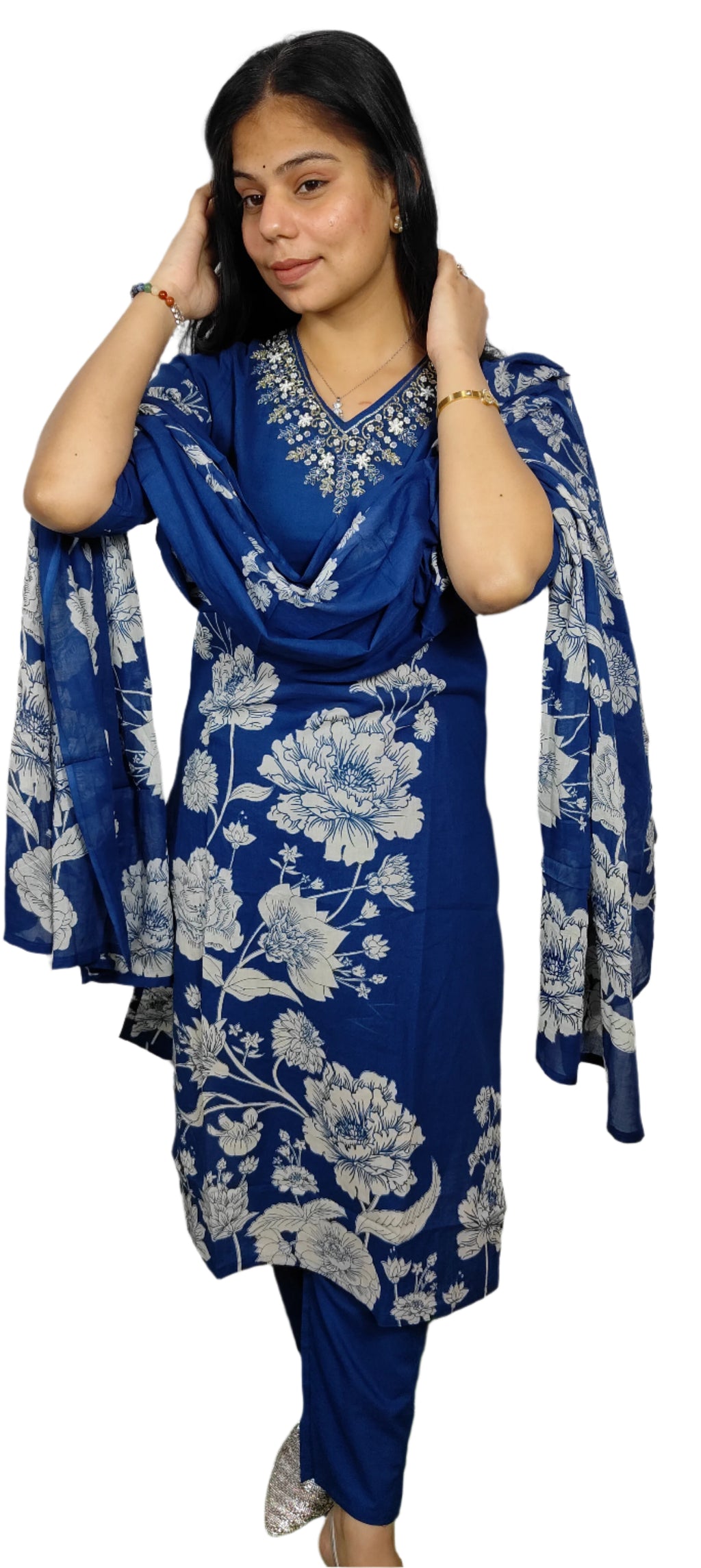 Blue 3 piece Kurta Set (Z0105)