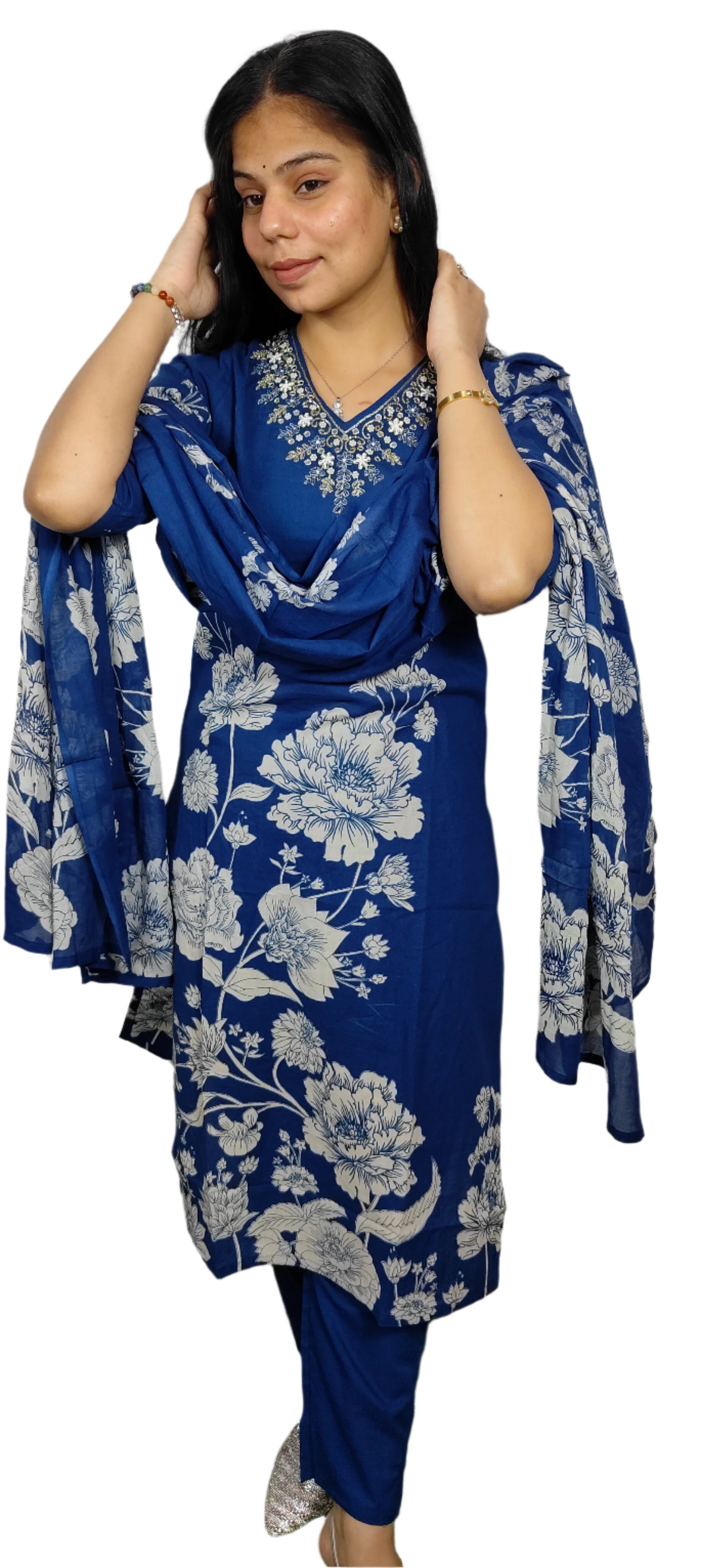 Blue 3 piece Kurta Set (Z0105)
