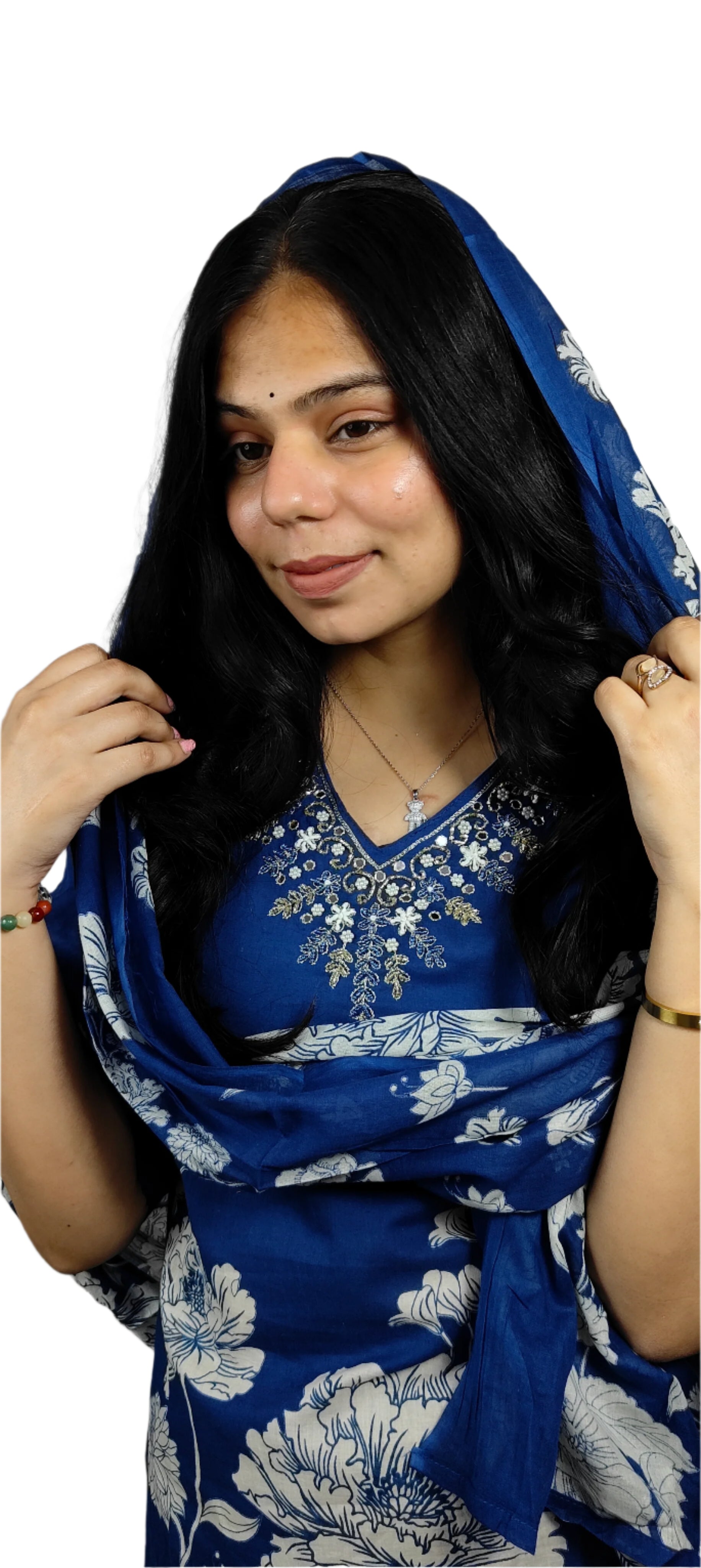 Blue 3 piece Kurta Set (Z0105)