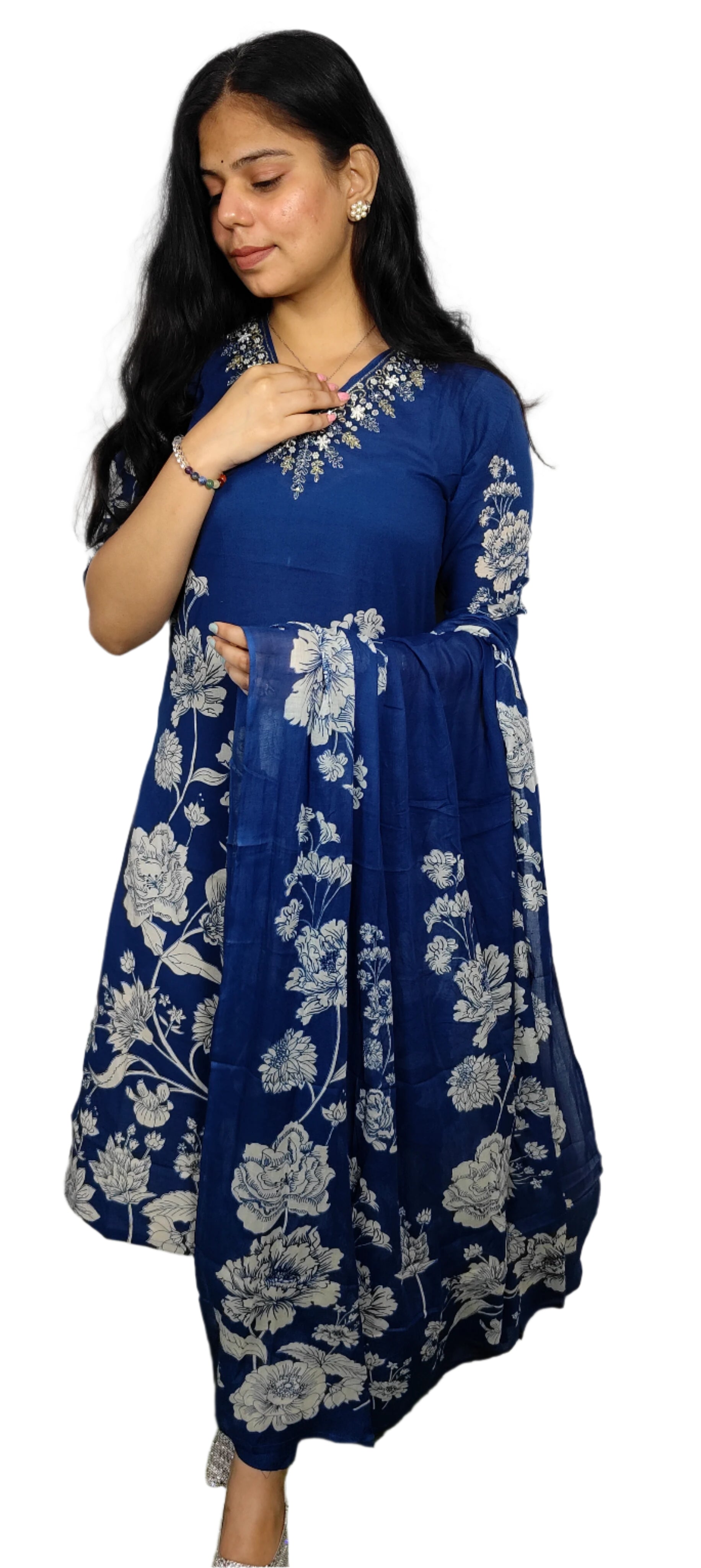 Blue 3 piece Kurta Set (Z0105)