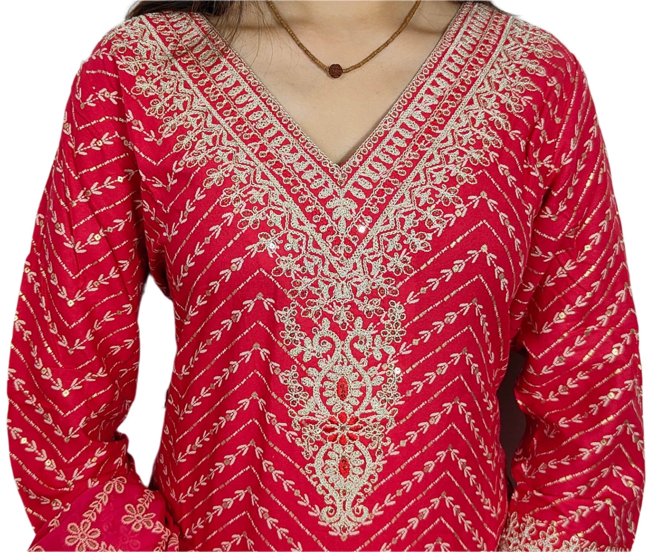 Pink 3 Pice Kurta Set (Z0107)