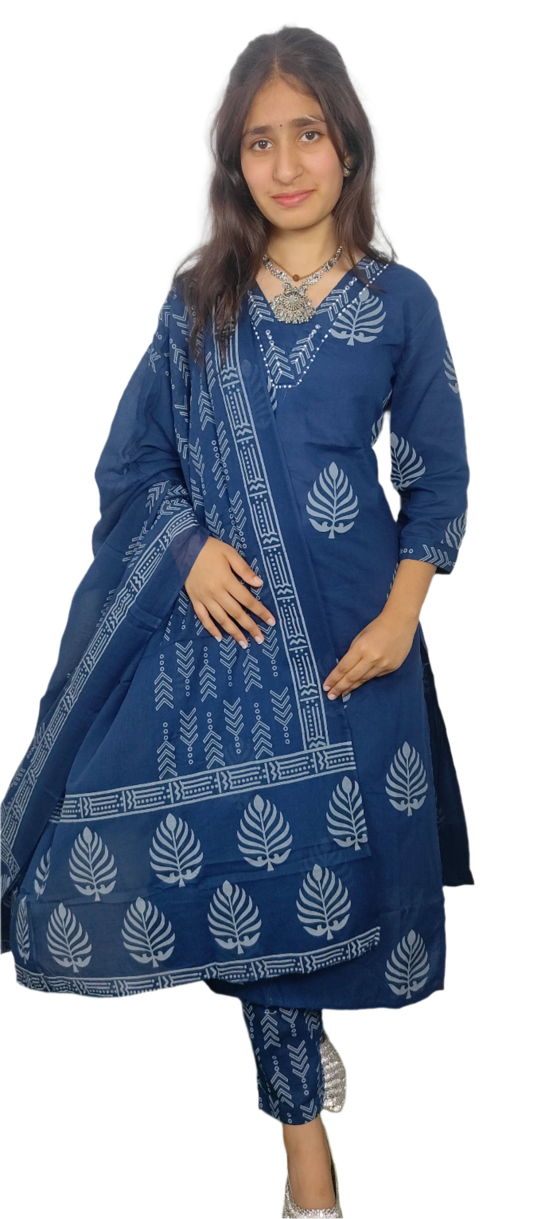 Blue 3 Pice Kurta Set (Z0108)