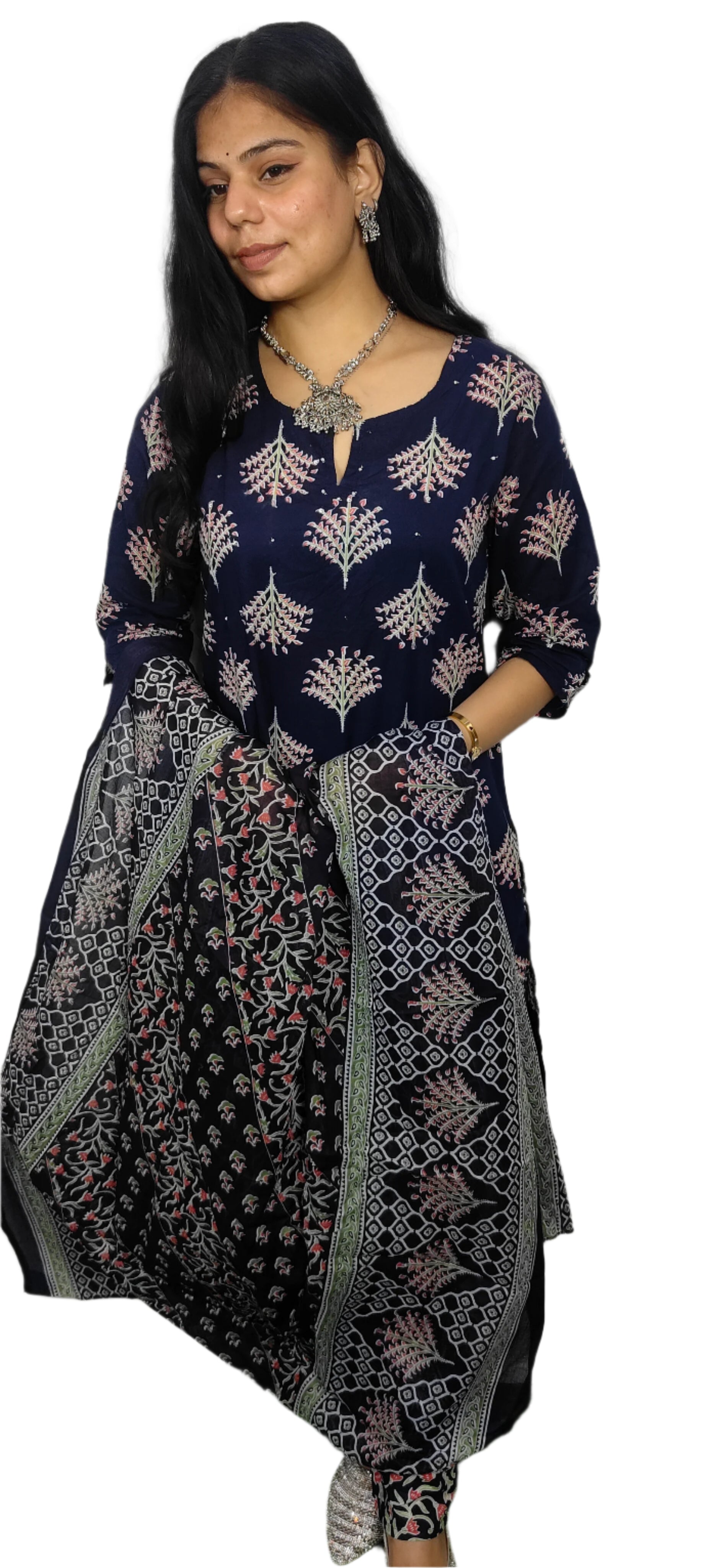 Blue 3 Pice Kurta Set (Z0109)