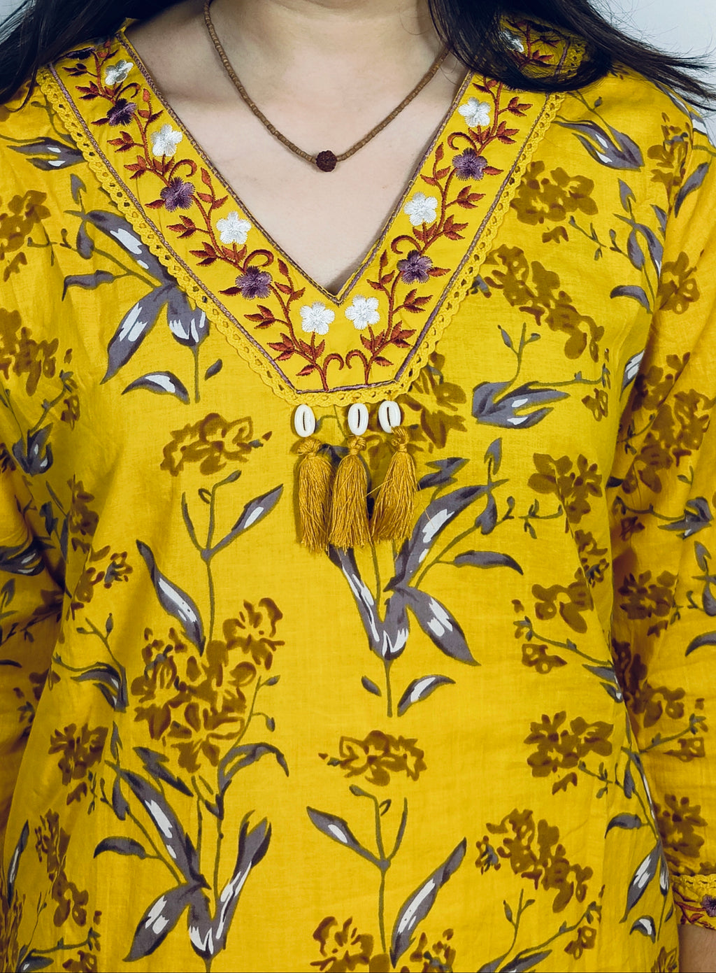 Bright Yellow 3 piece Kurta Set (Z0113)