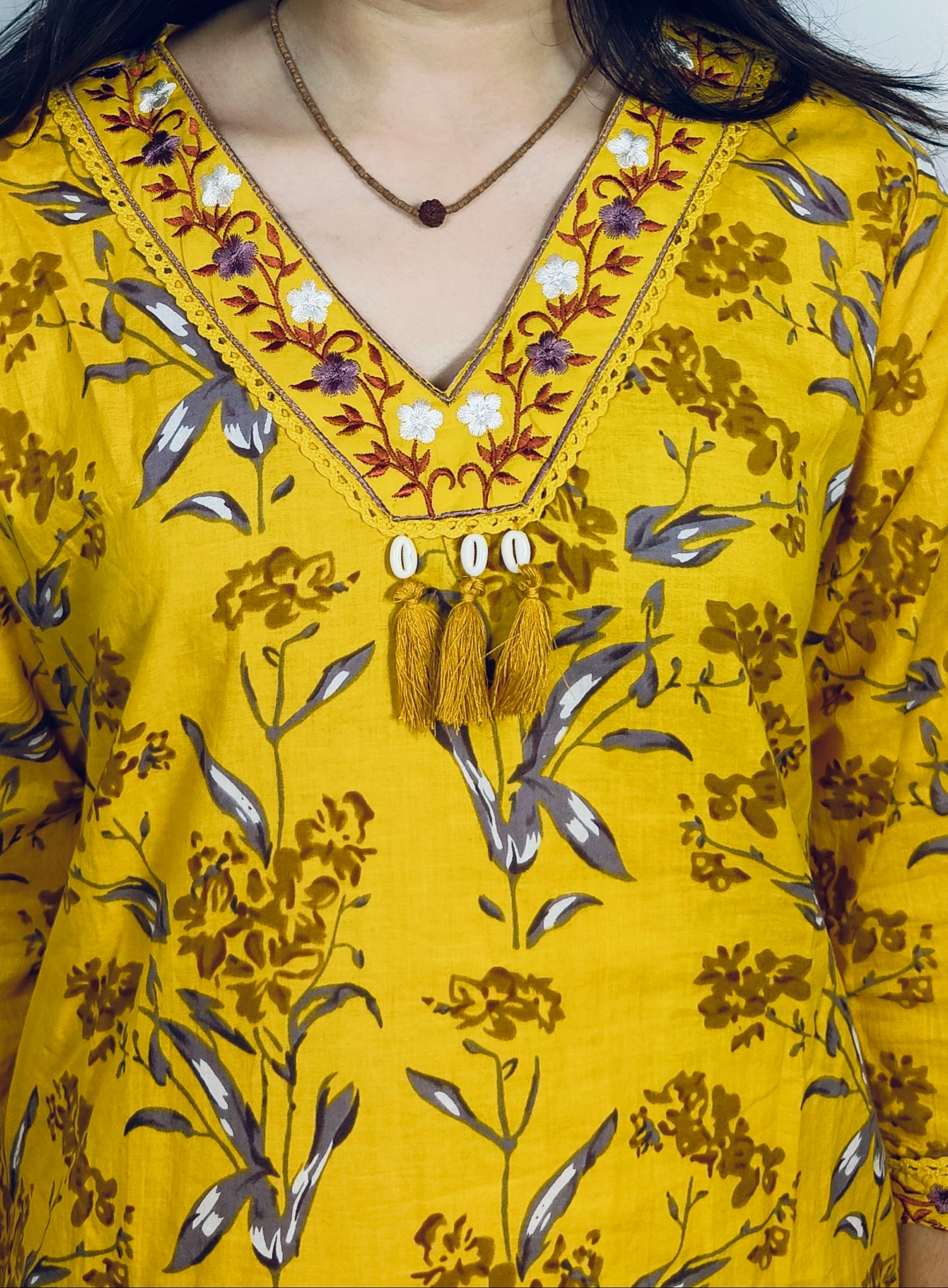 Bright Yellow 3 piece Kurta Set (Z0113)