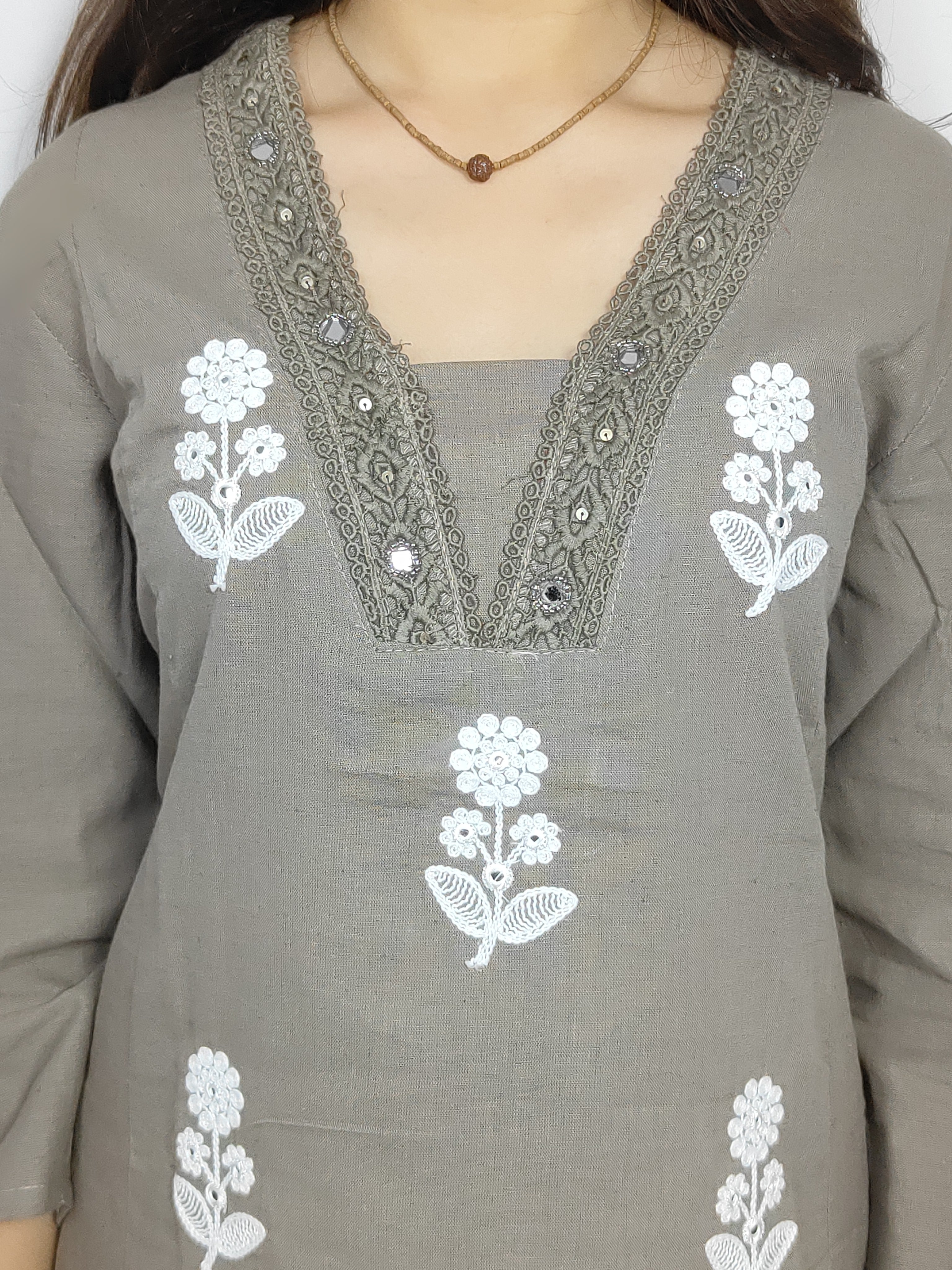 Gray Colour  3 piece Kurta Set (Z0115)