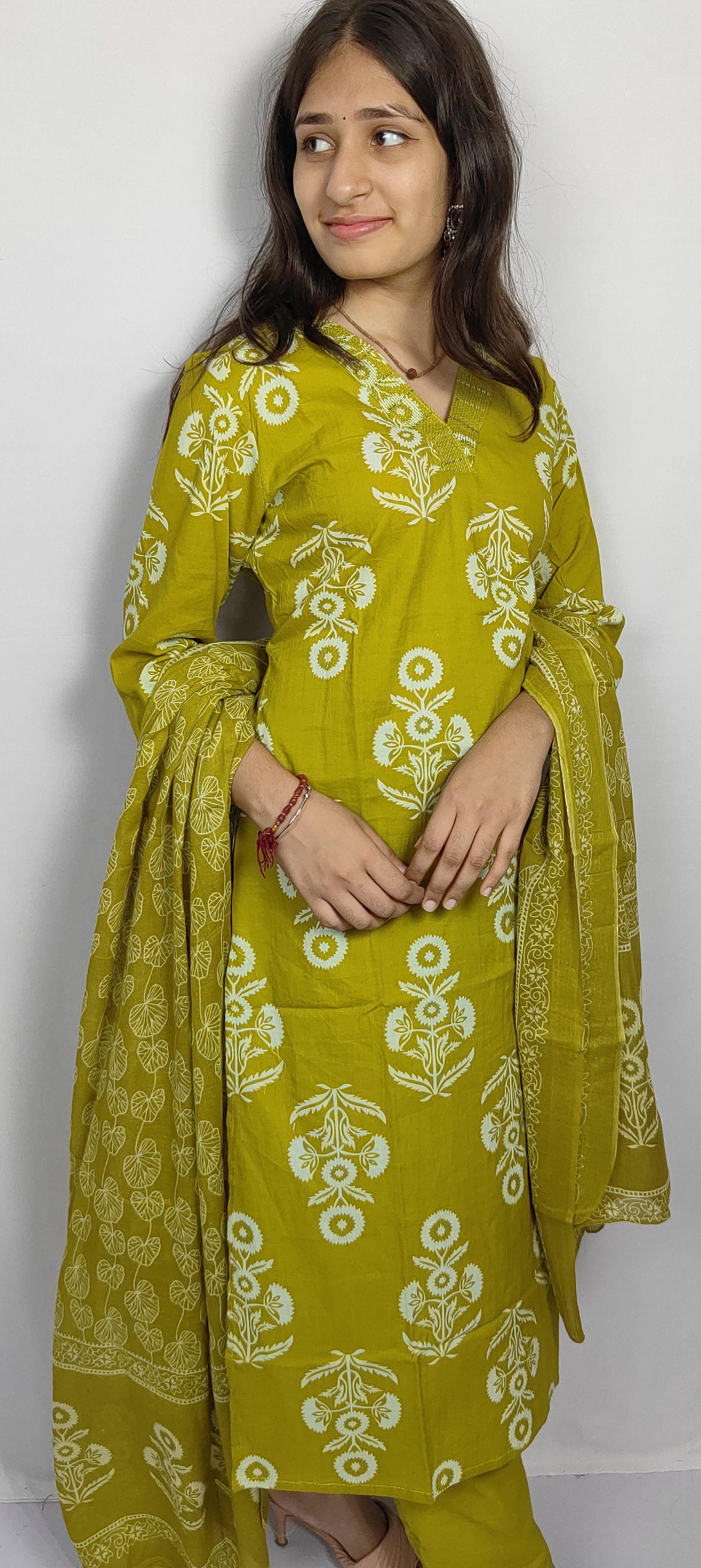 Mustard Yellow 3 piece Kurta Set (Z0114)