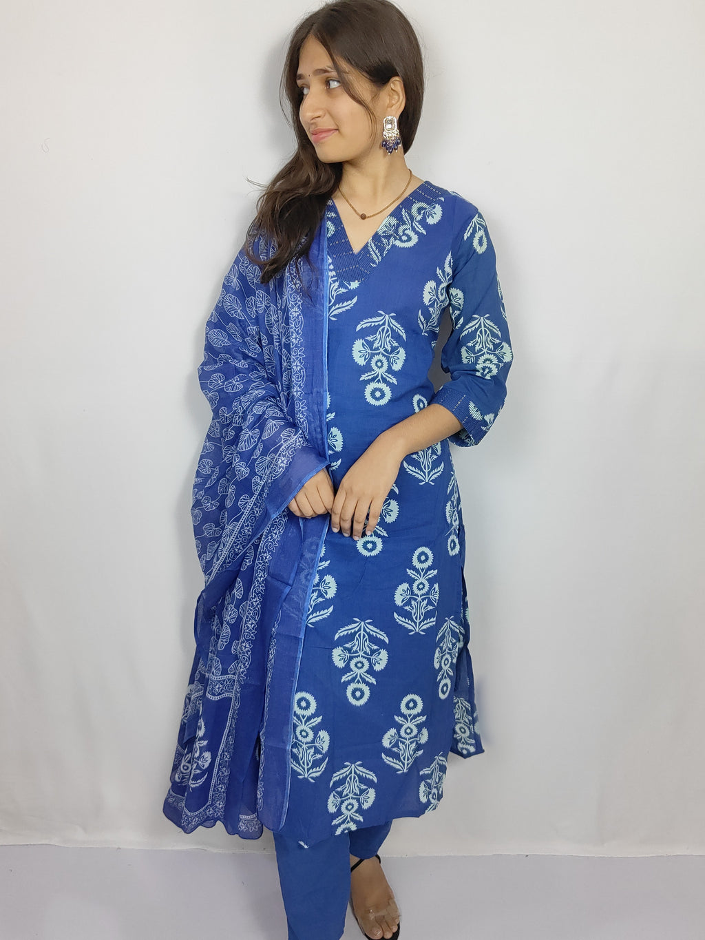 Blue 3 piece Kurta Set (Z0118)