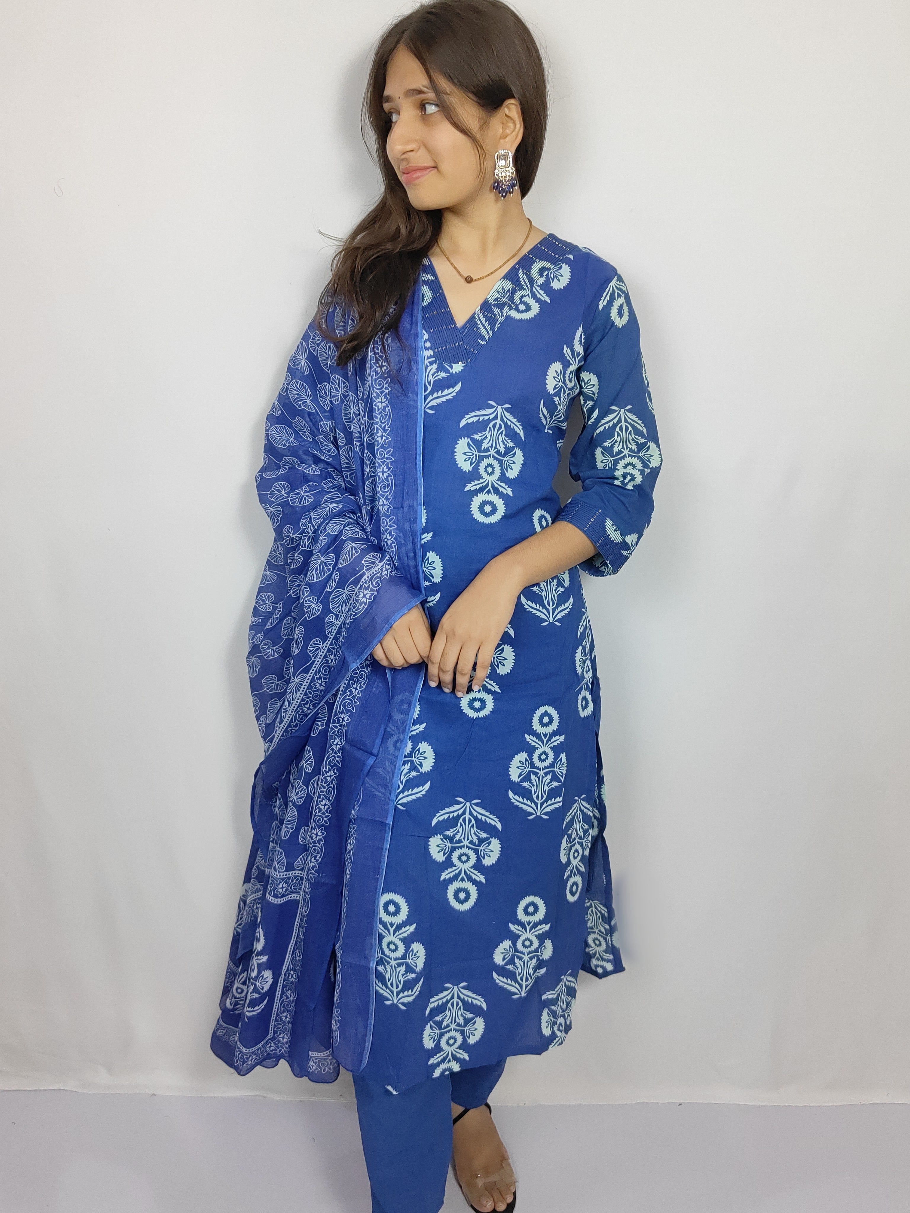 Blue 3 piece Kurta Set (Z0118)