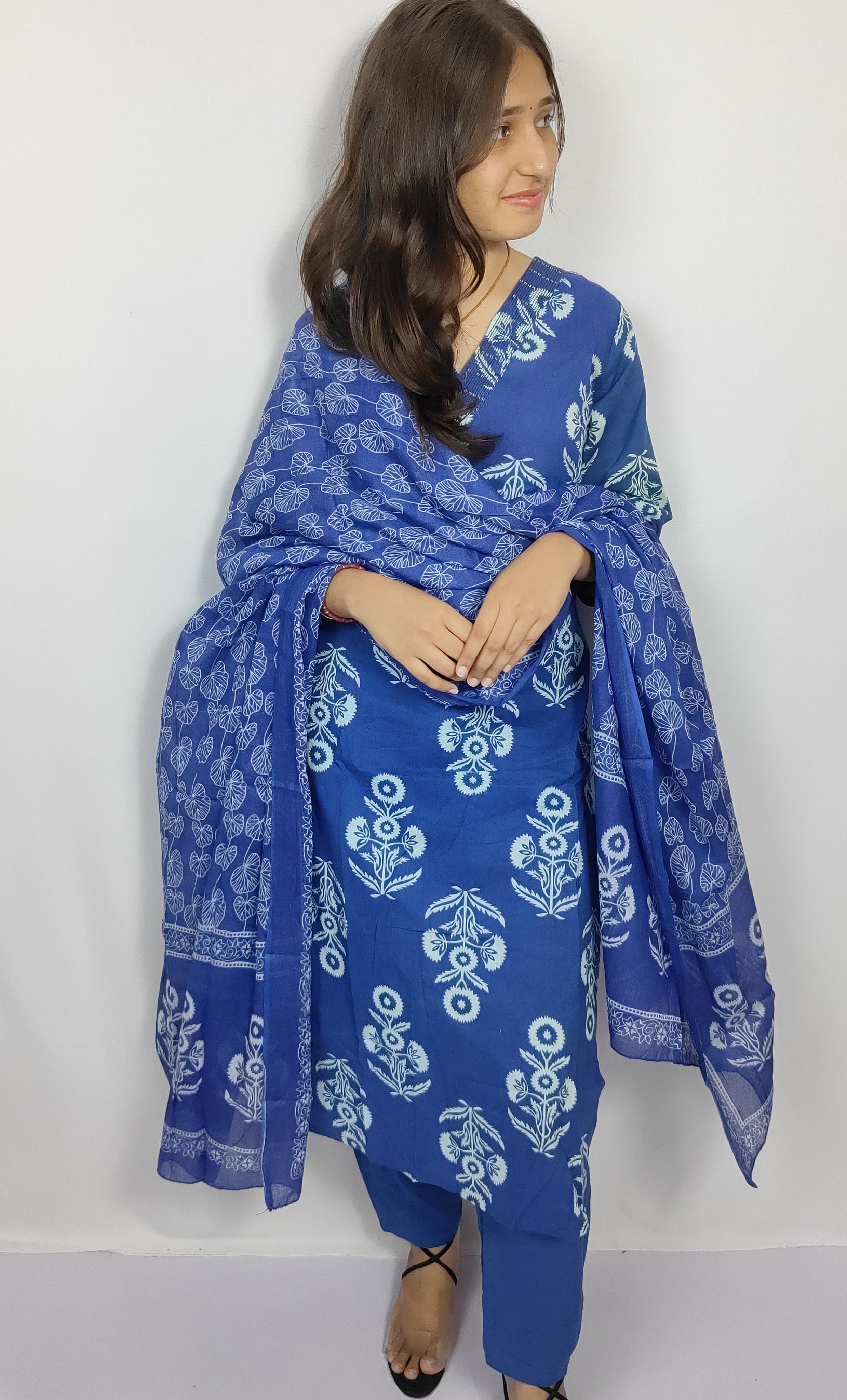 Blue 3 piece Kurta Set (Z0118)