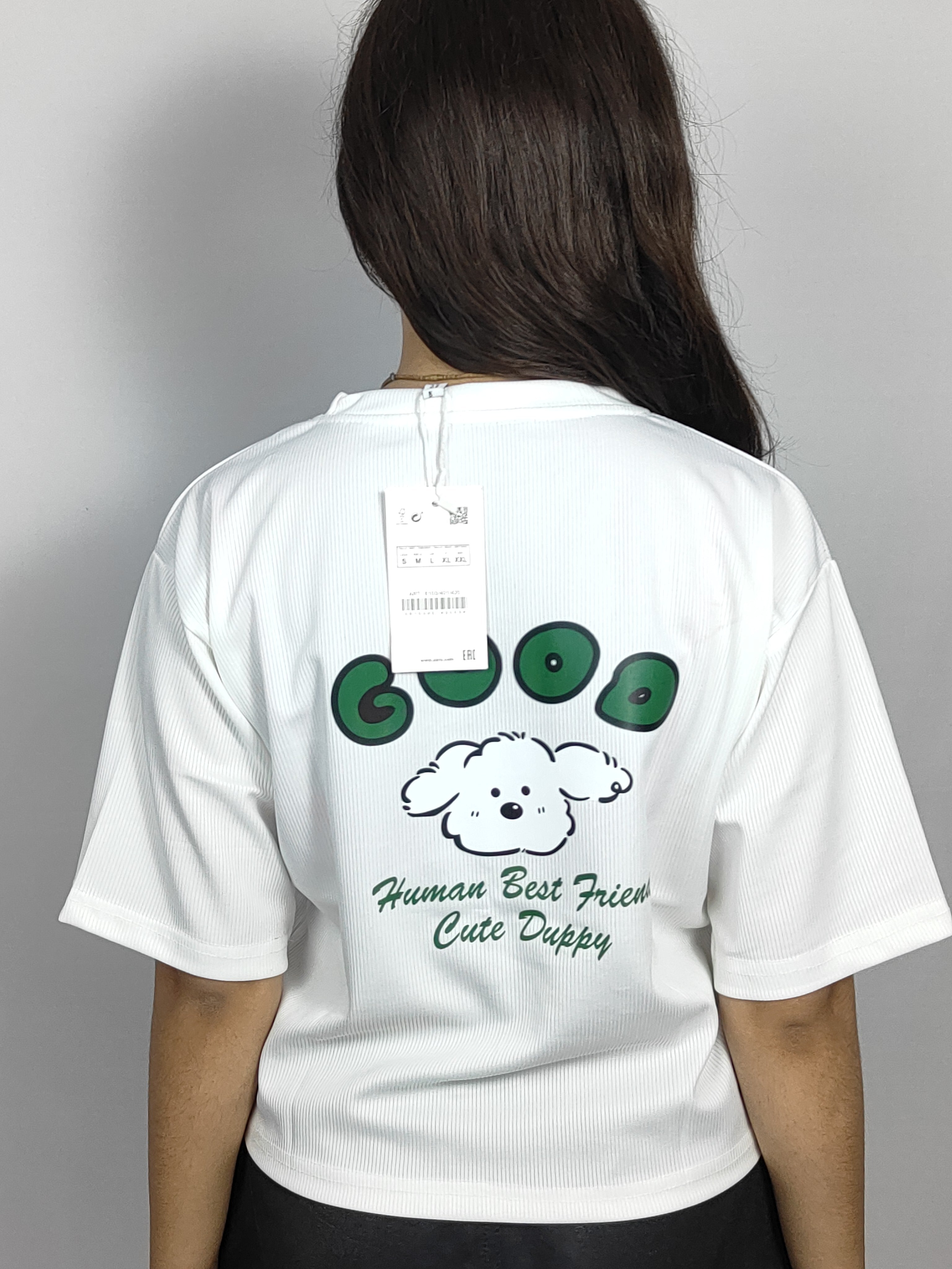 Women Printed White T-Shirt (T1)