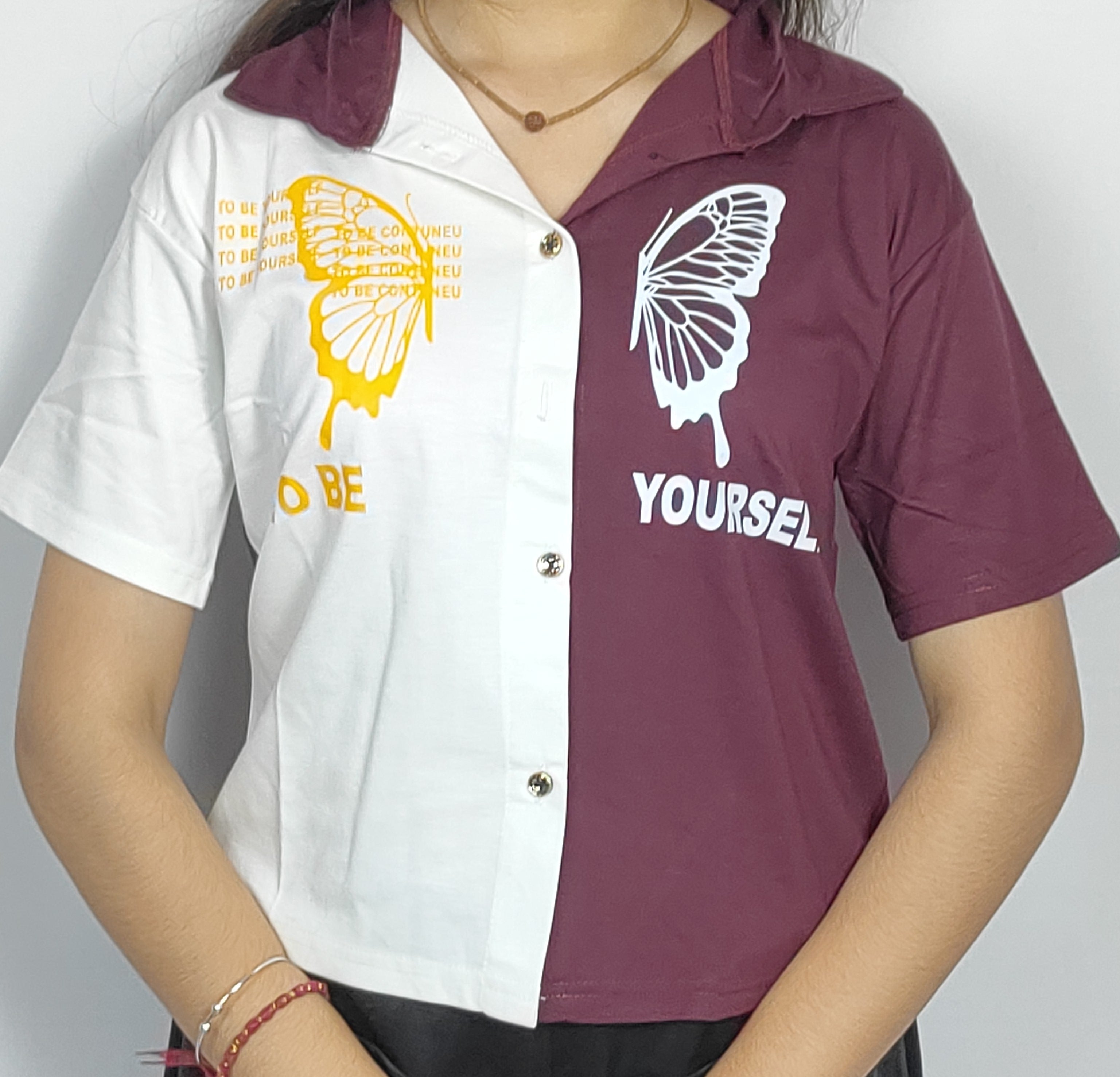 Half -and-half Butterfly Shirt Collection (T2)